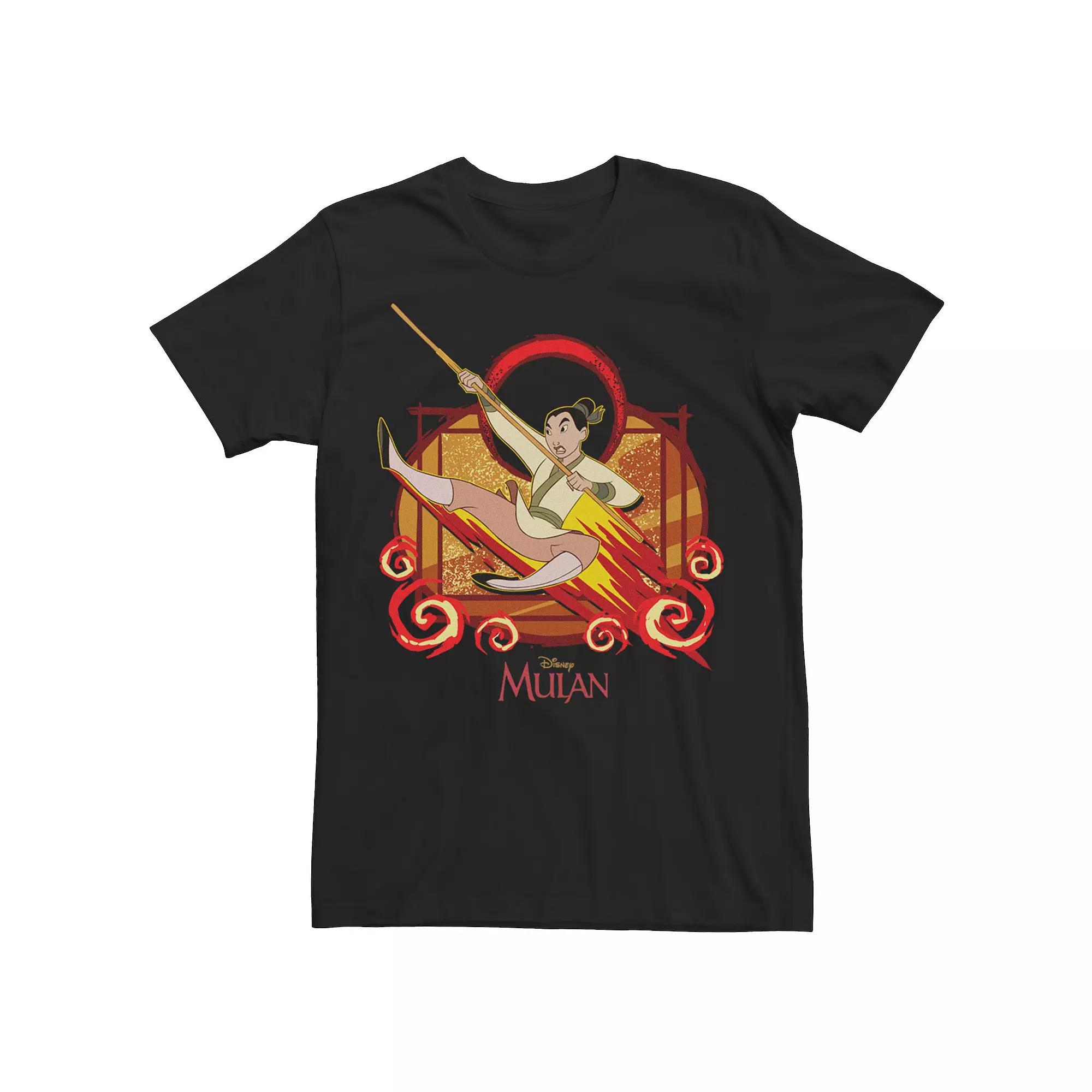Disney's Mulan Yelling Jump Raging Fire Men's Tee,  Product Image
