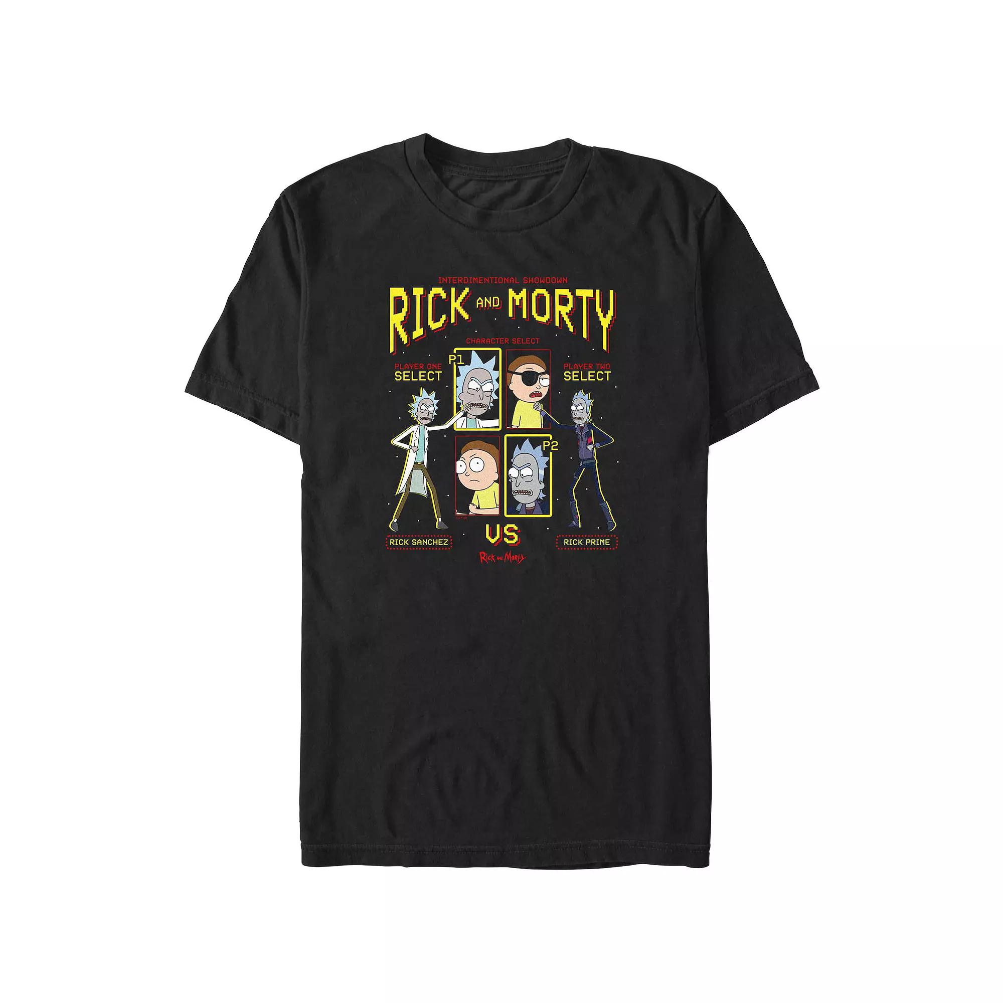 Big & Tall Rick And Morty Select Player Graphic Tee, Men's, Size: Medium Tall, Black Product Image