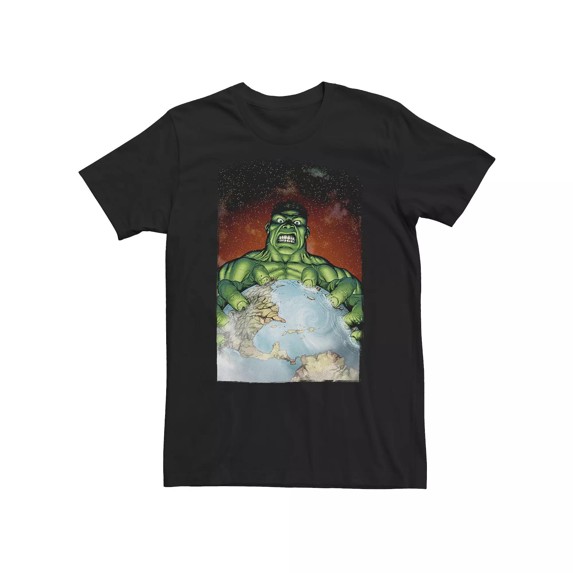 Big & Tall Marvel Hulk Planet Destroyer Earth Grabbing Tee, Men's,  Product Image