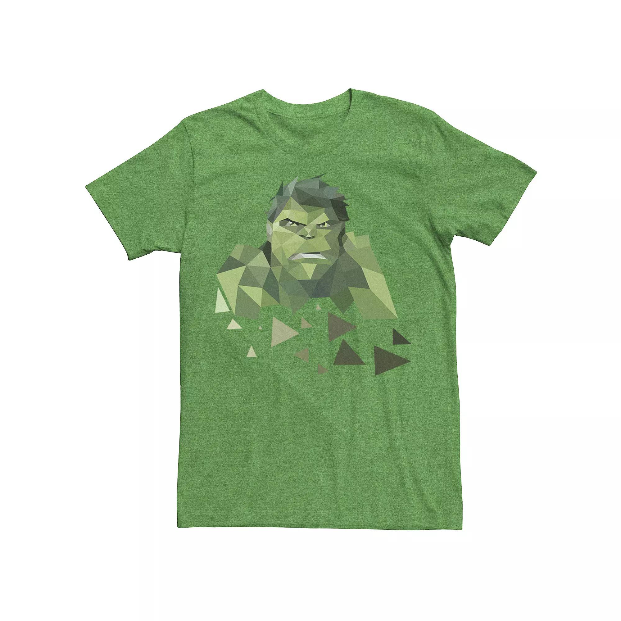 Men's Marvel Hulk Geometric Deconstructed Tee,  Product Image