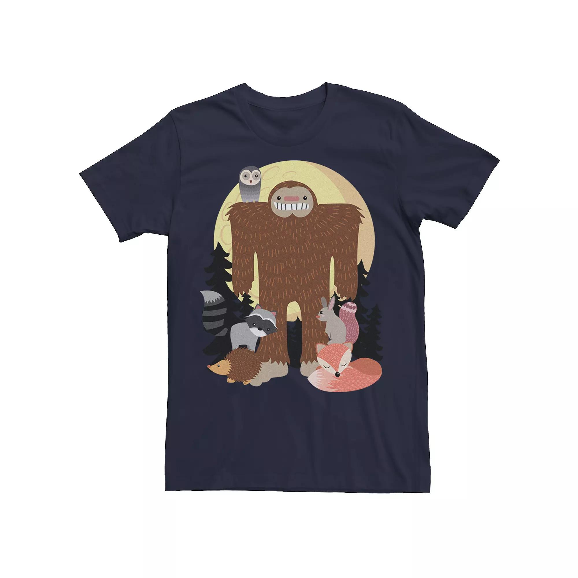 Men's Sasquatch With Woodland Creatures Tee,  Product Image