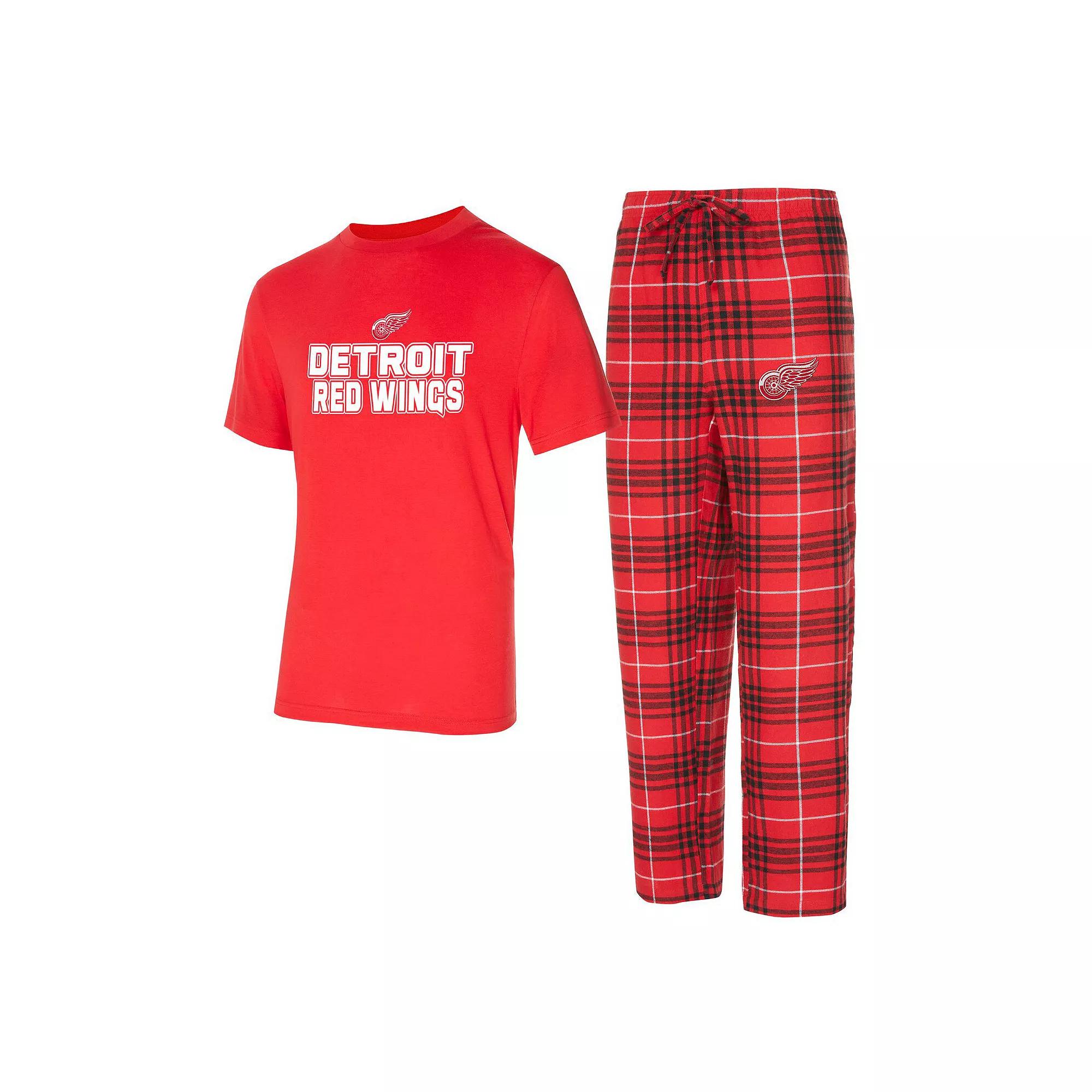 Men's Concepts Sport Detroit Red Wings Vector T-Shirt & Pants Sleep Set,  Product Image