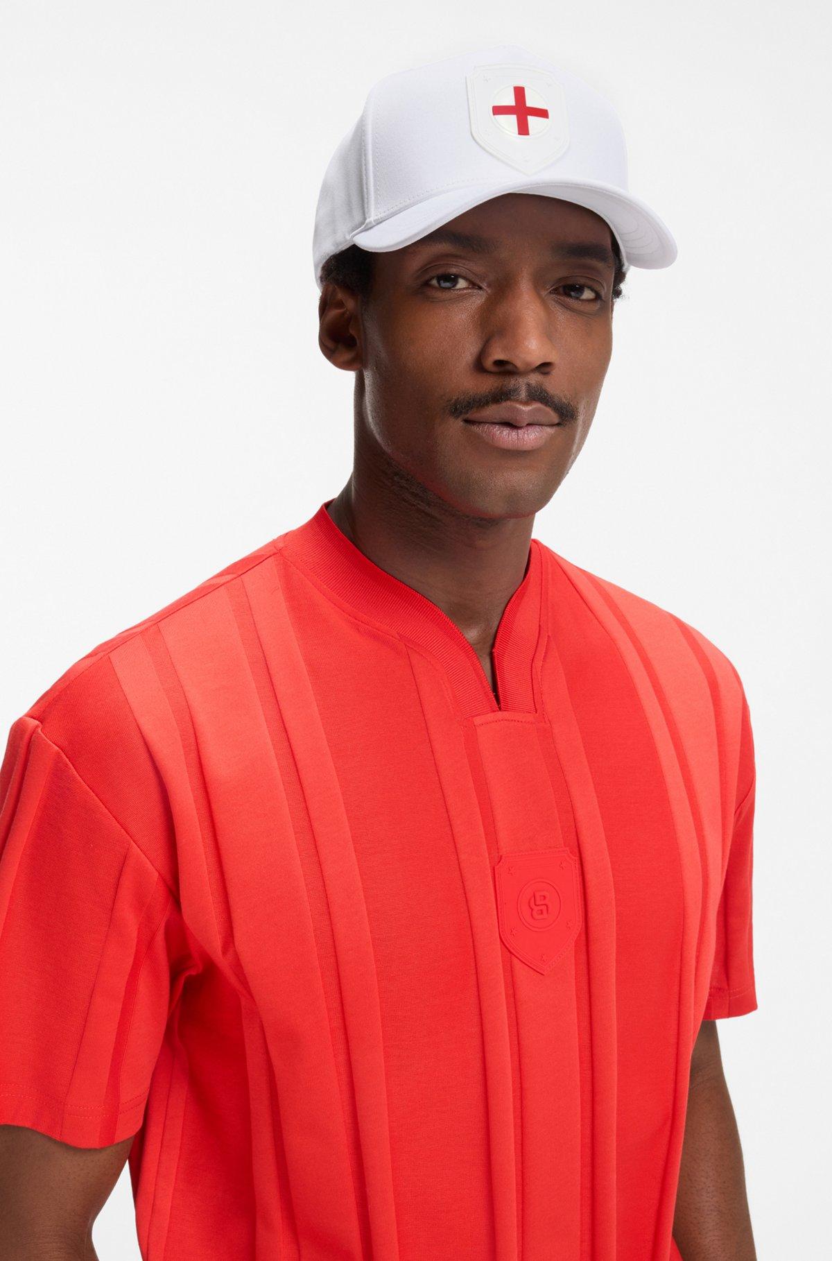 Logo cap in lustrous twill with country-flag badge Product Image