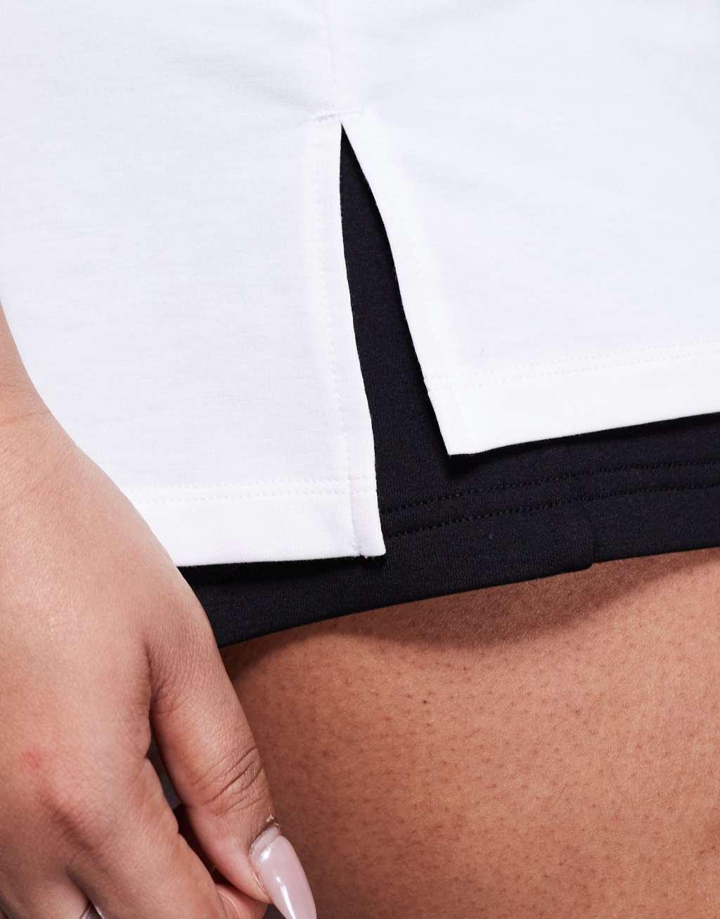 4505 Curve Icon quick dry performance drop armhole tank top in white  Product Image