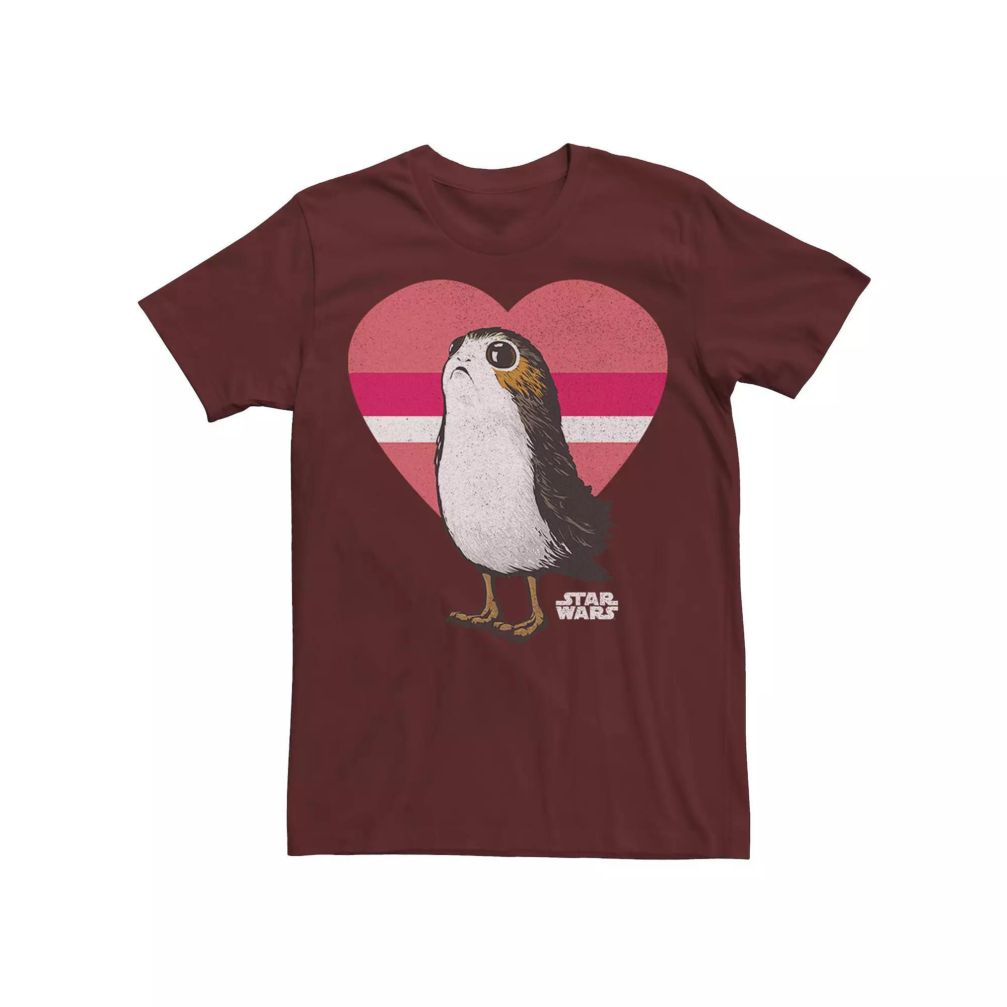 Men's Star Wars Porg Valentine's Day Tee, Size: 3XL, Red Product Image