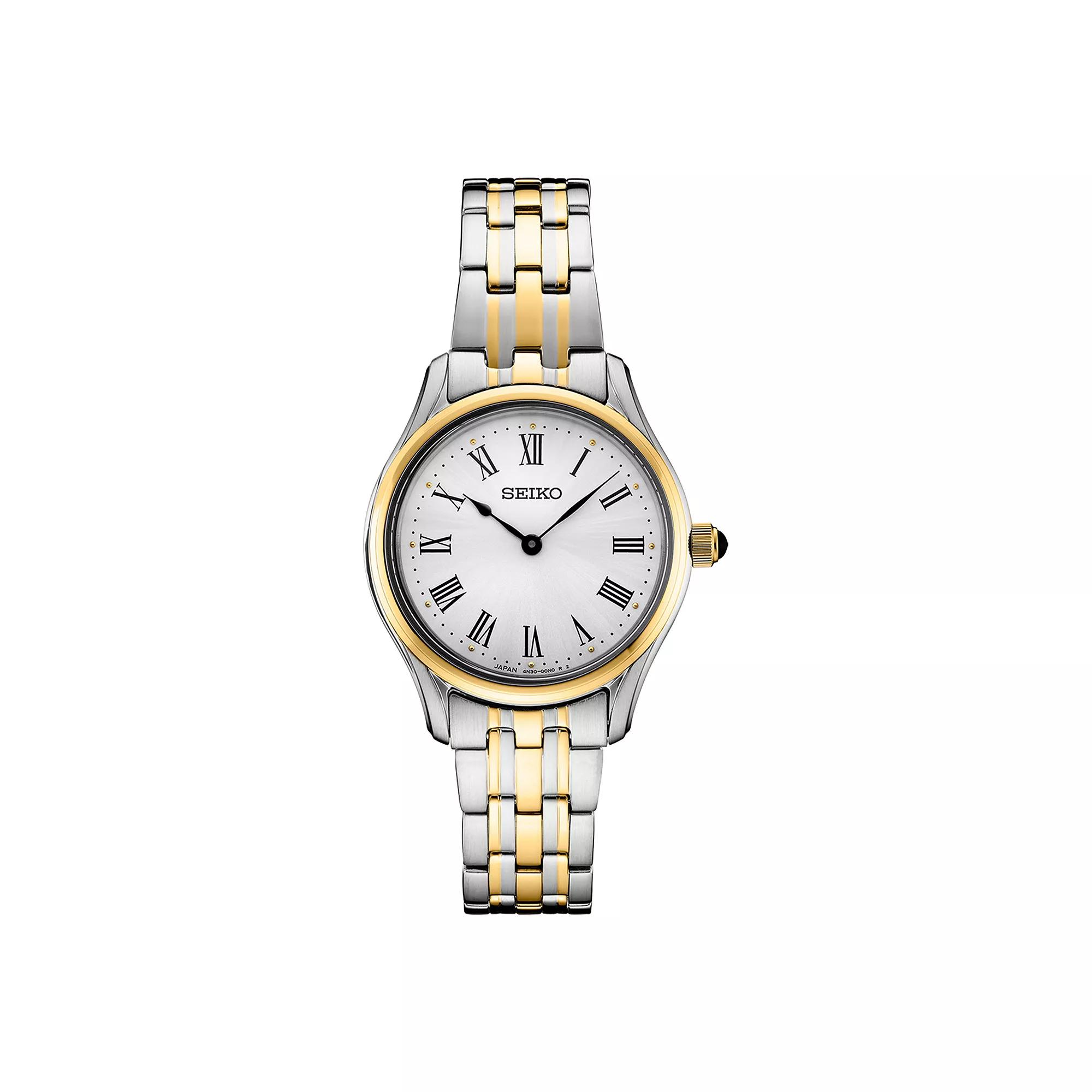 Seiko Essentials Womens Two Tone Silver Dial Bracelet Watch - SWR070 White Product Image