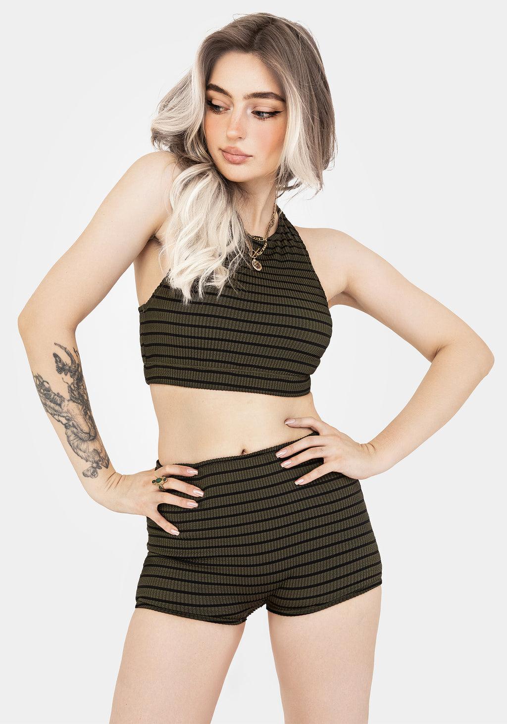 Mire Stripe Racerback Bikini Top Product Image