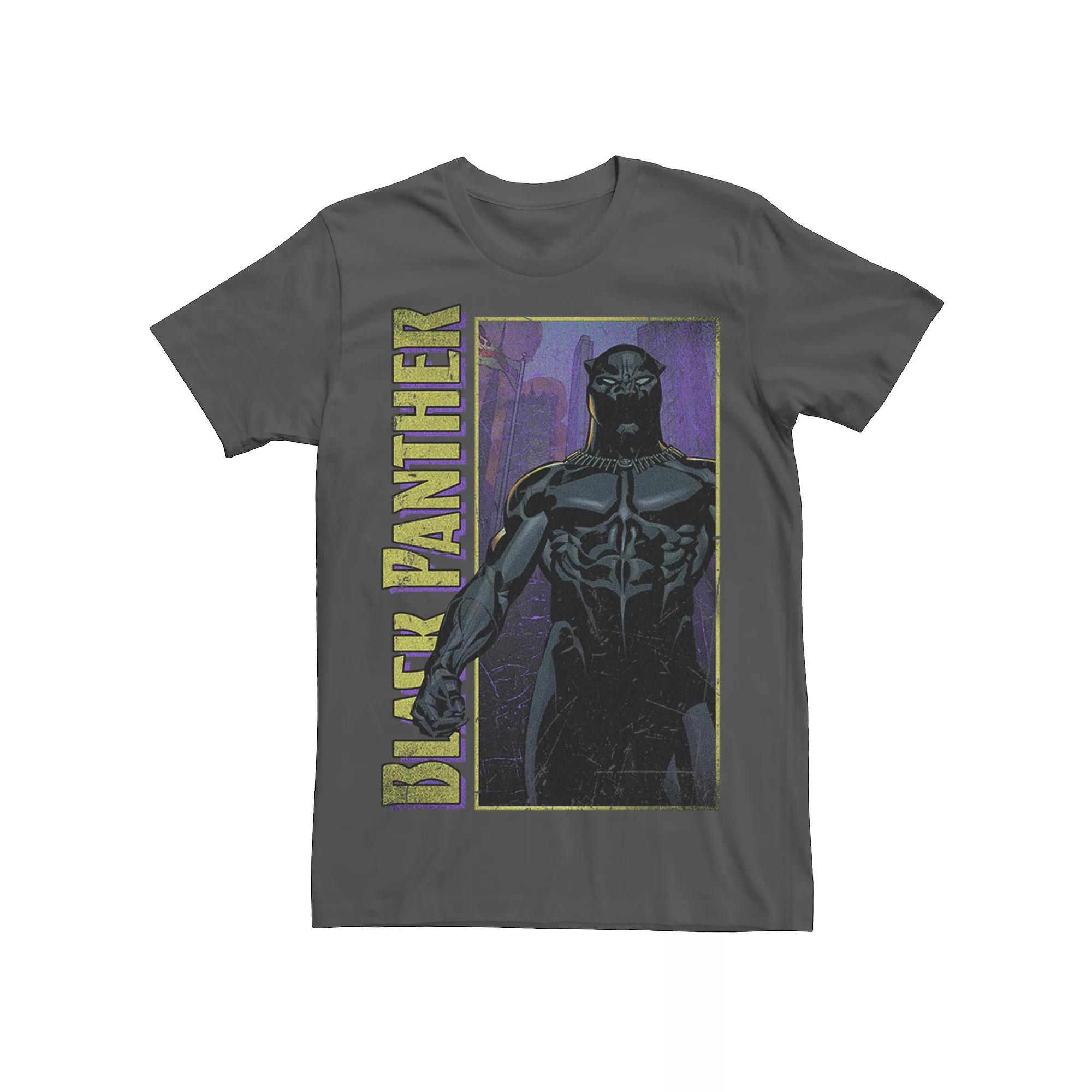 Men's Black Panther Dark Poster Graphic Tee, Size: XL, Grey Product Image