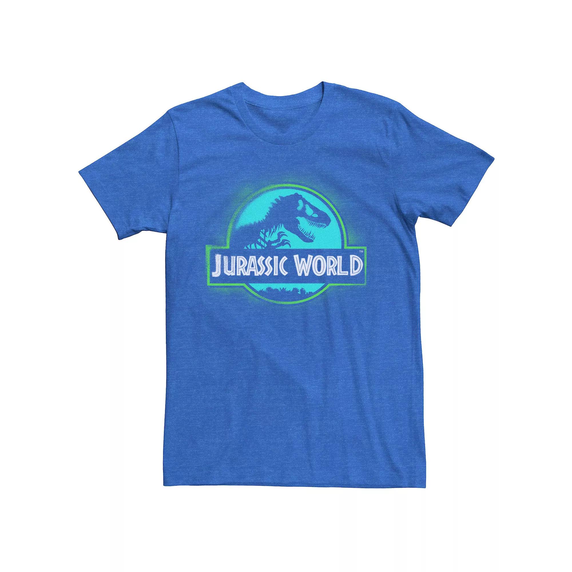 Men's Jurassic World Two Logo Graffiti Spray Paint Tee,  Product Image