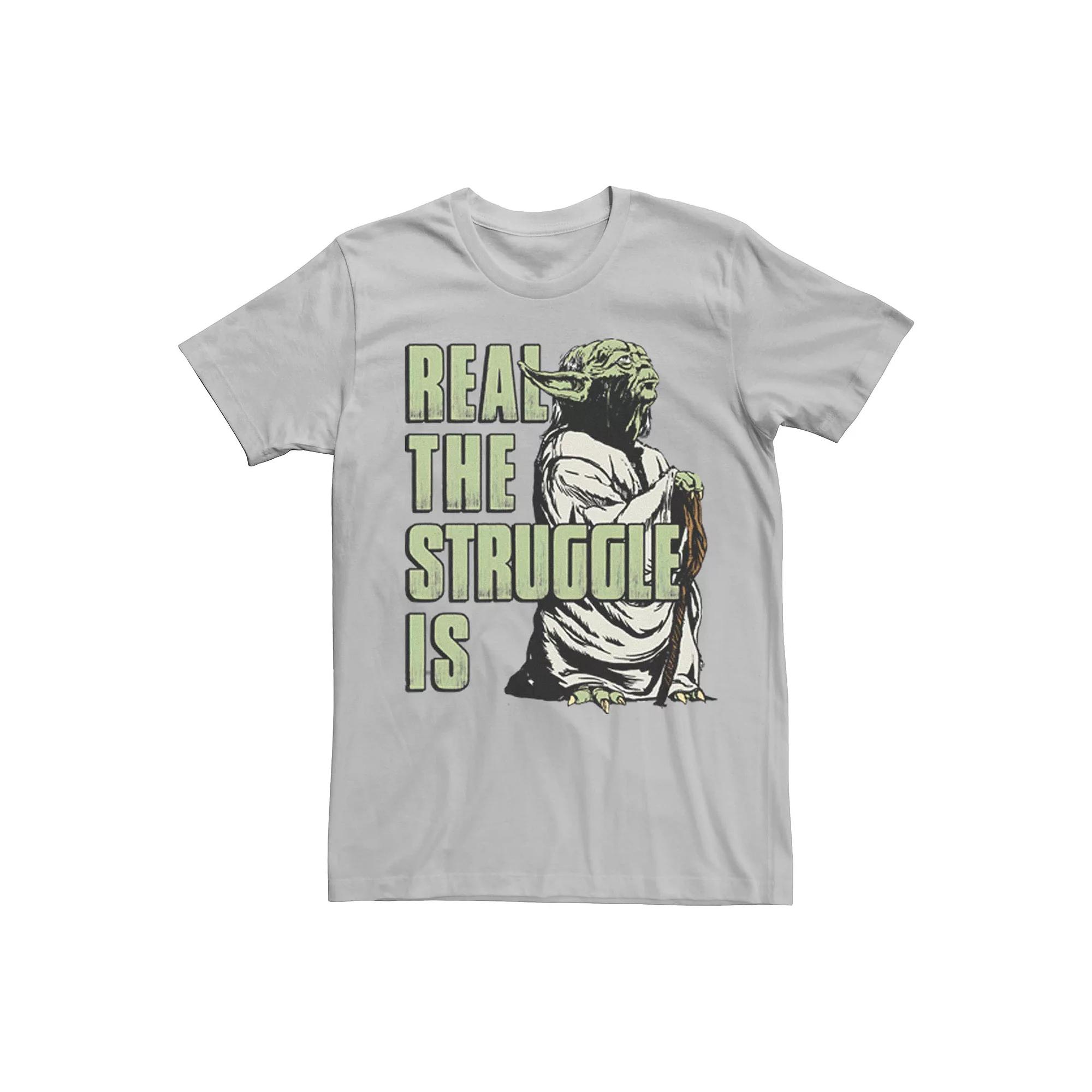 Men's Star Wars Yoda "Real The Struggle Is" Tee,  Product Image
