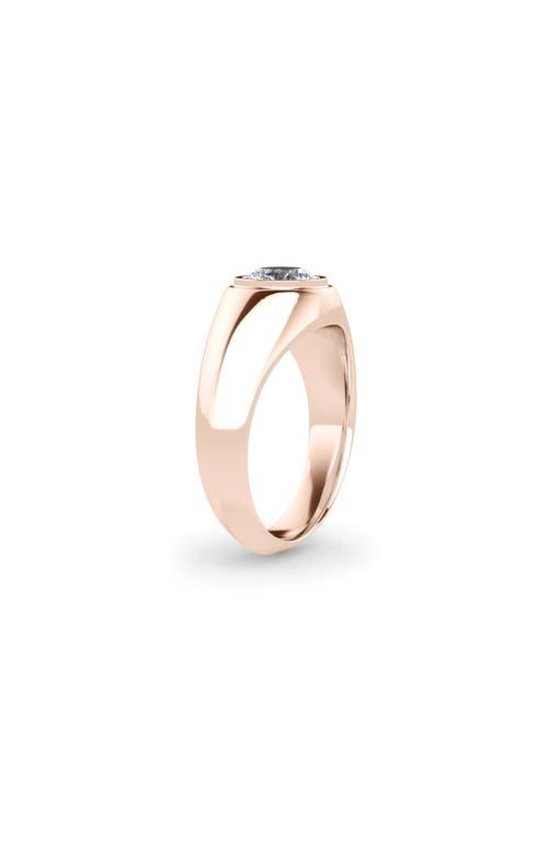 HauteCarat Men's Round Brilliant Lab Created Diamond Ring in 2.00 Ctw 18K Rose Gold at Nordstrom, Size 6 Product Image