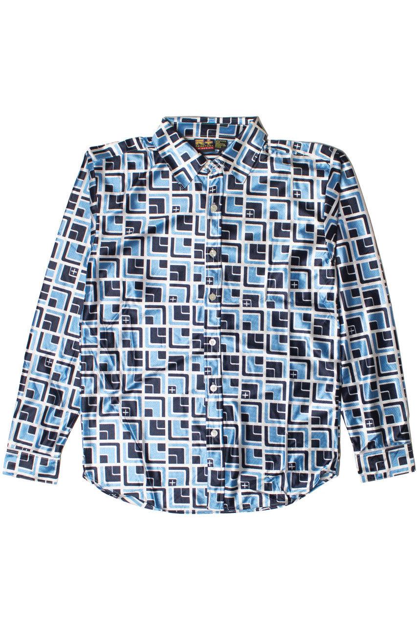 Mod 70's Square Long Sleeve Button Down Shirt Product Image