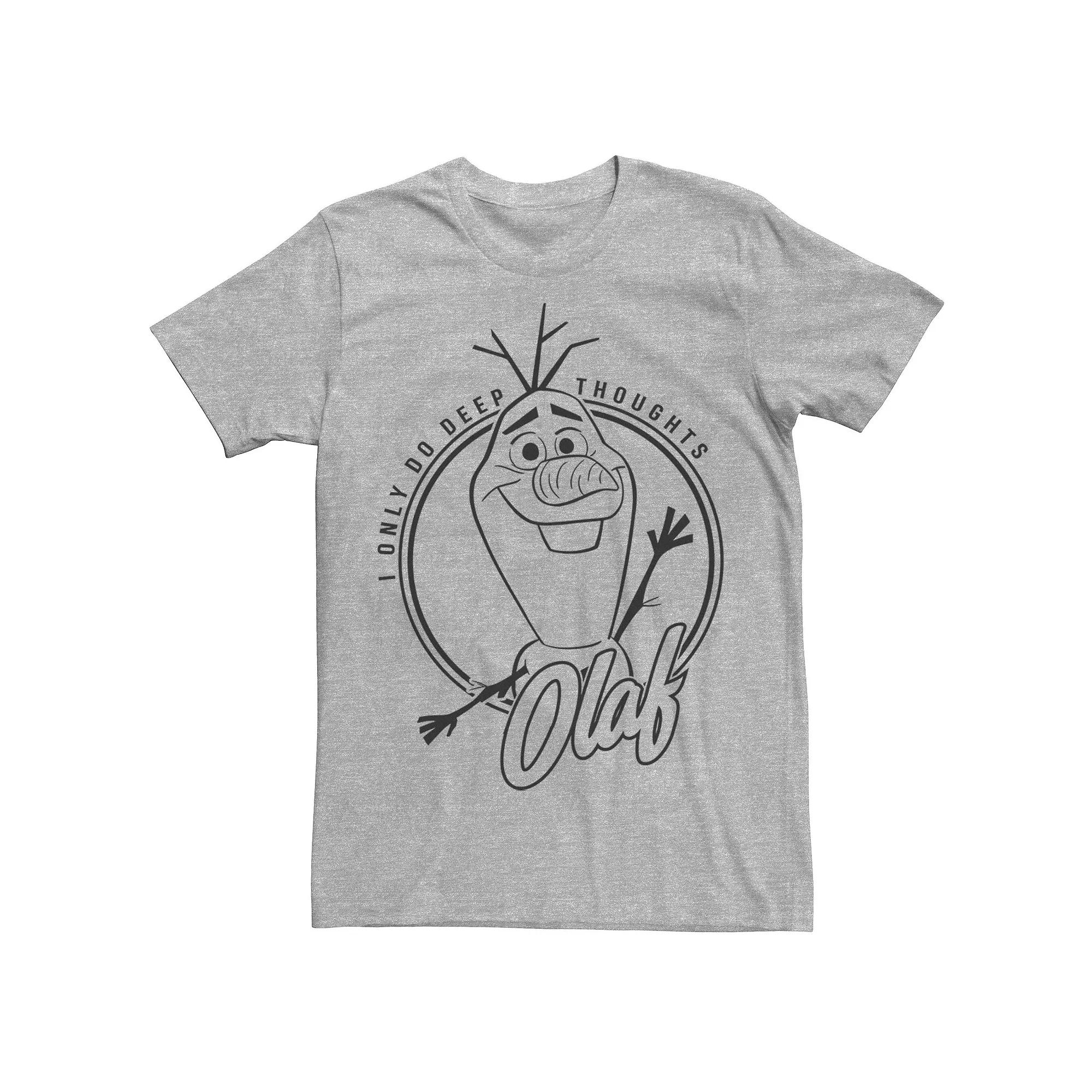 Disney's Frozen Men's 2 Olaf Only Deep Thoughts Graphic Tee, Size: XL, Athletic Grey Product Image