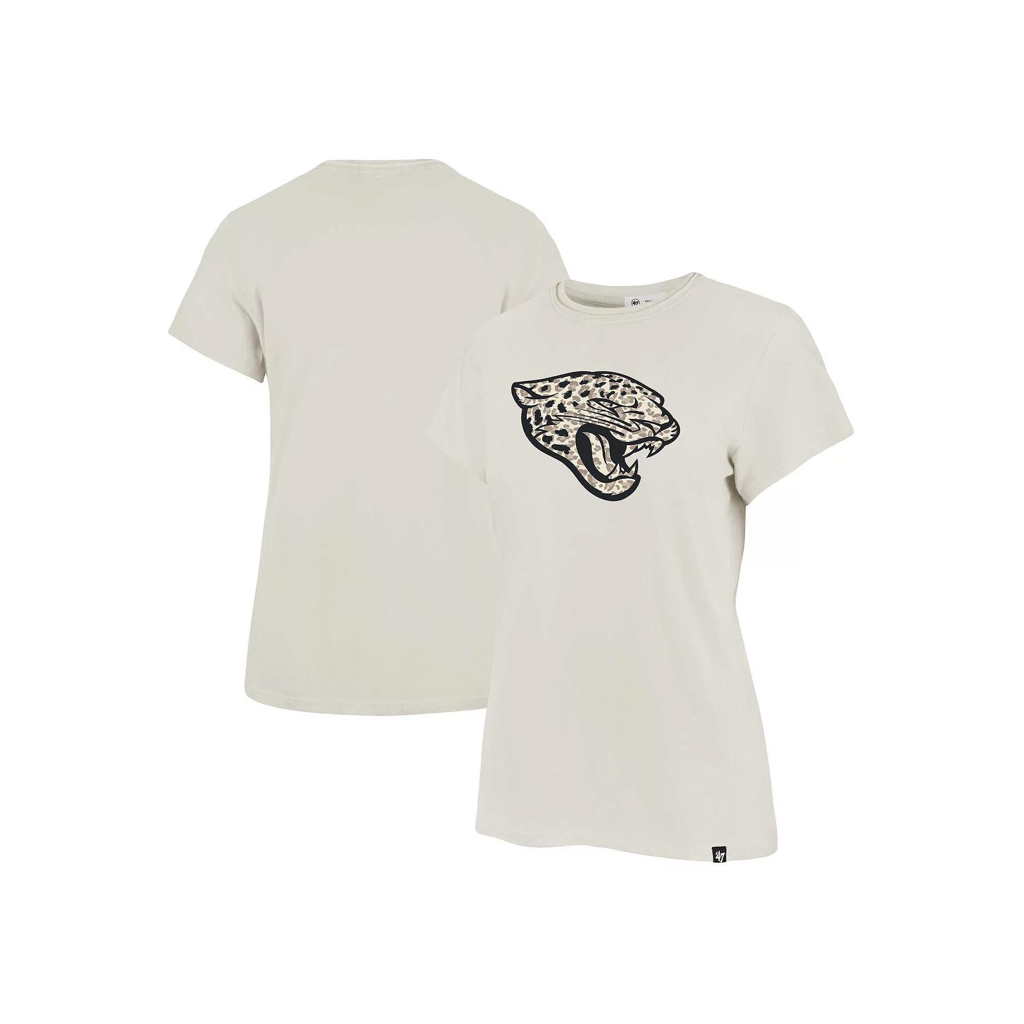 Women's '47 Cream Jacksonville Jaguars Panthera Frankie T-Shirt,  Product Image