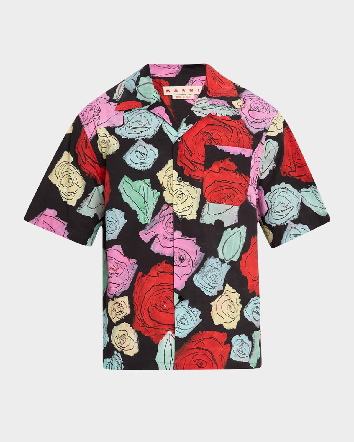 Mens Medium Roses Camp Shirt Product Image