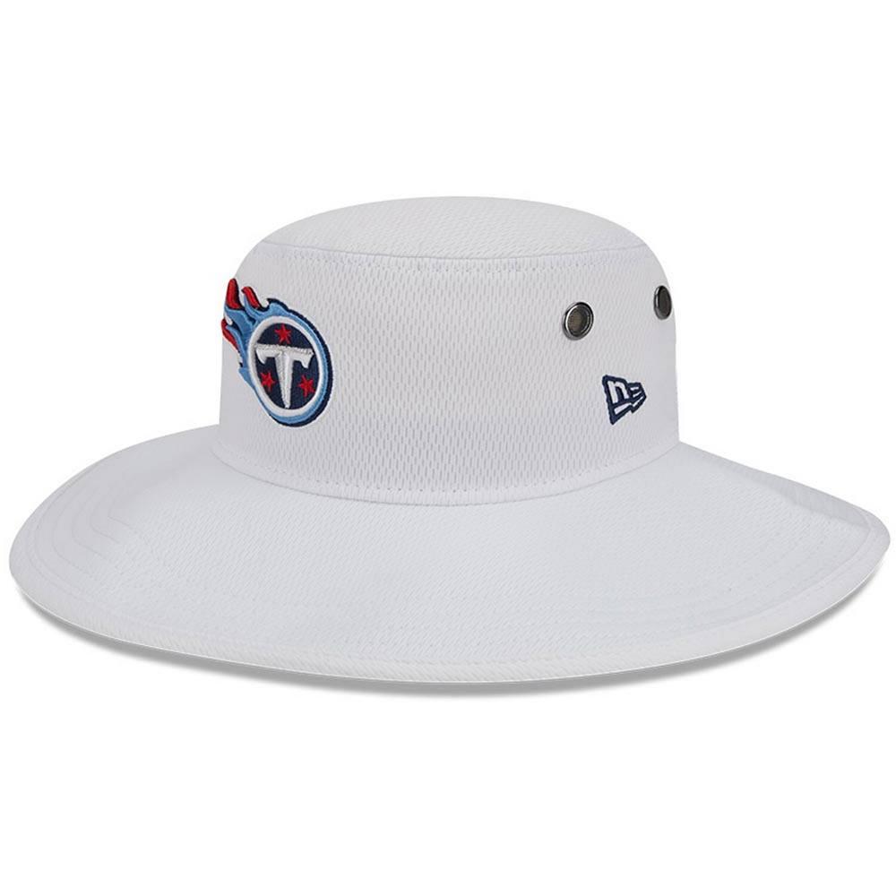 Men's New Era White Tennessee Titans 2023 NFL Training Camp Panama Bucket Hat Product Image