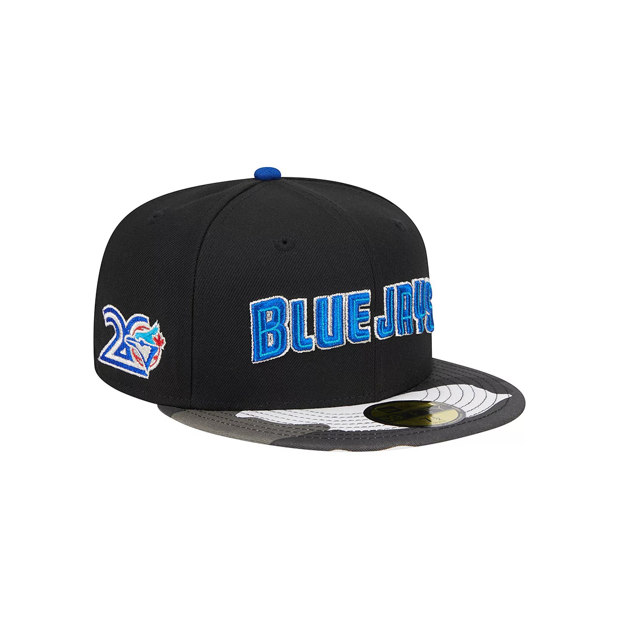 Men's New Era Black Toronto Blue Jays Metallic Camo 59FIFTY Fitted Hat,  Product Image