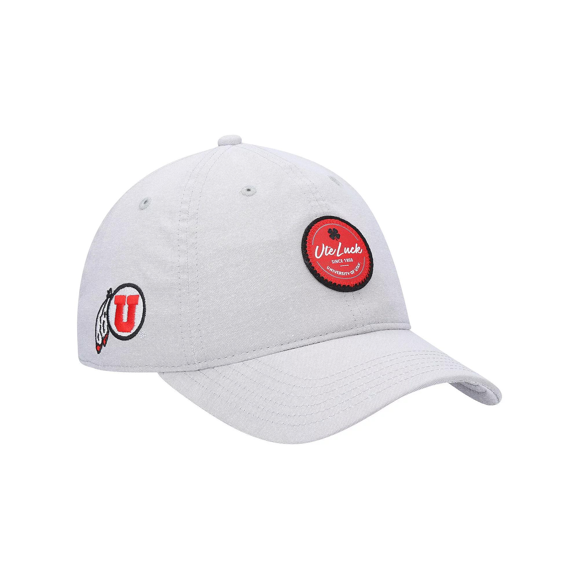 Men's Gray Utah Utes Oxford Circle Adjustable Hat, Ute Grey Product Image