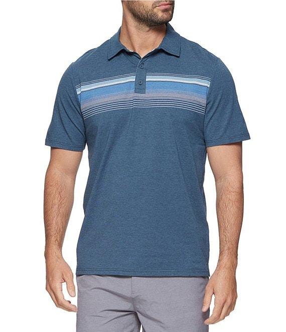Flag and Anthem Lutherville Short Sleeve Chest Stripe Performance Polo Shirt Product Image