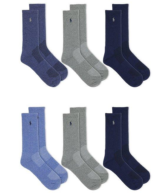 Polo Ralph Lauren Performance Cotton Crew 6-Pack Socks Product Image