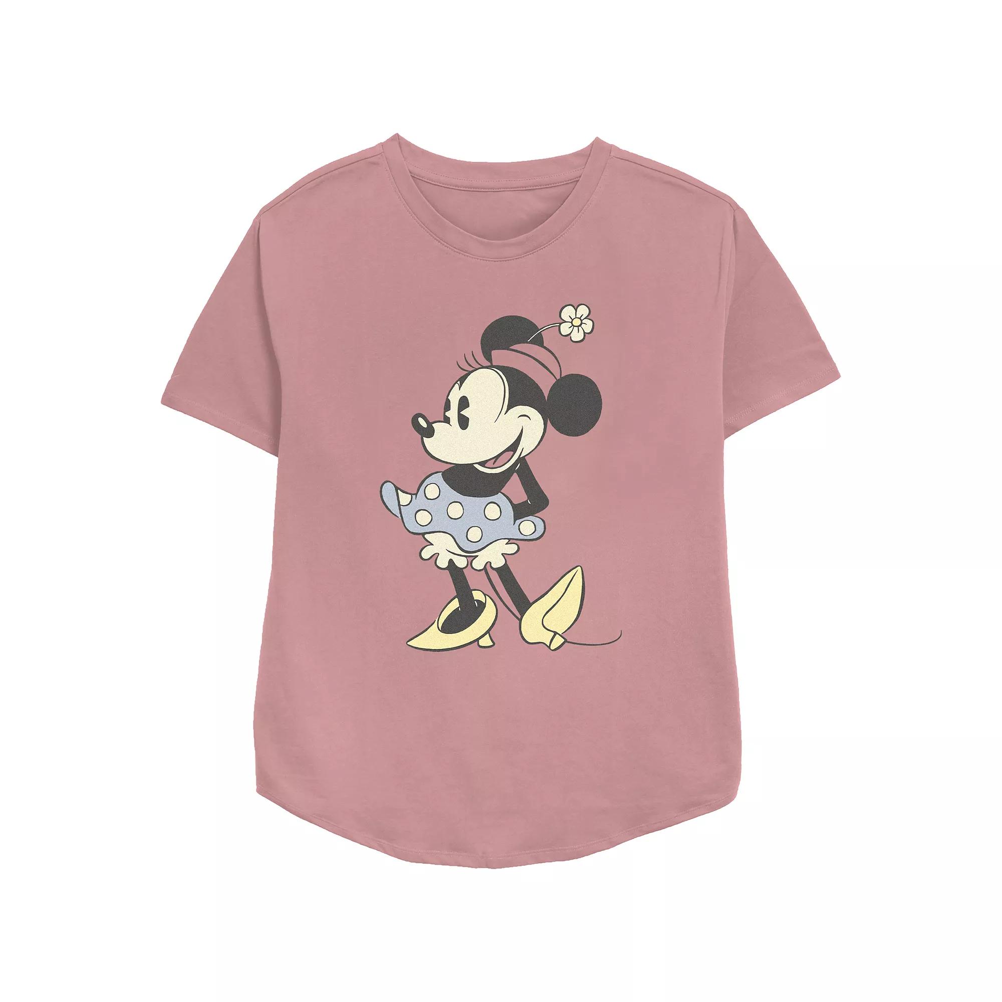 Disney's Minnie Mouse Classic Vintage Outfit Women's Relaxed Fit Graphic Tee,  Product Image