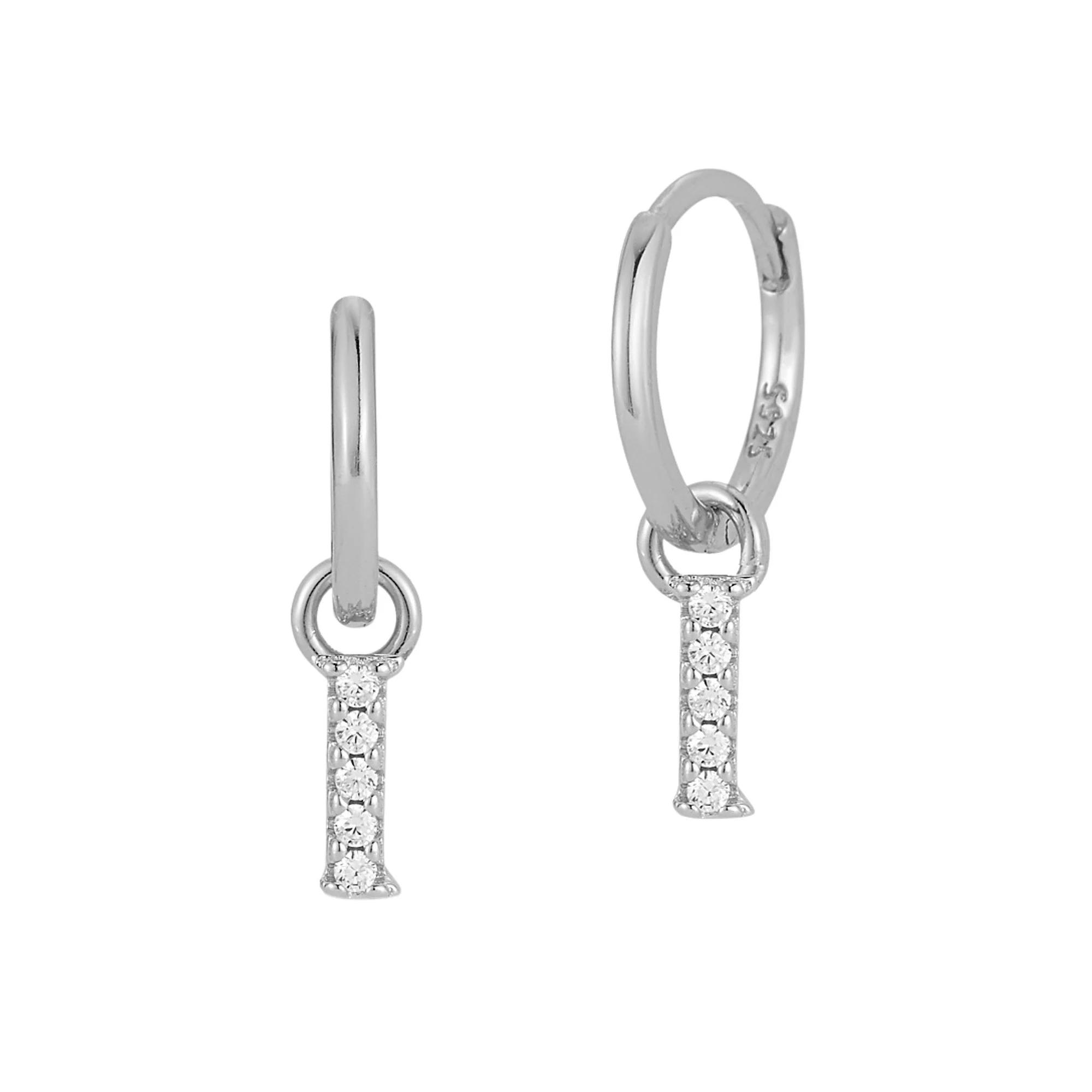 Sunkissed Sterling Cubic Zirconia Initial Drop Earrings, Women's, Silver Tone Y Product Image