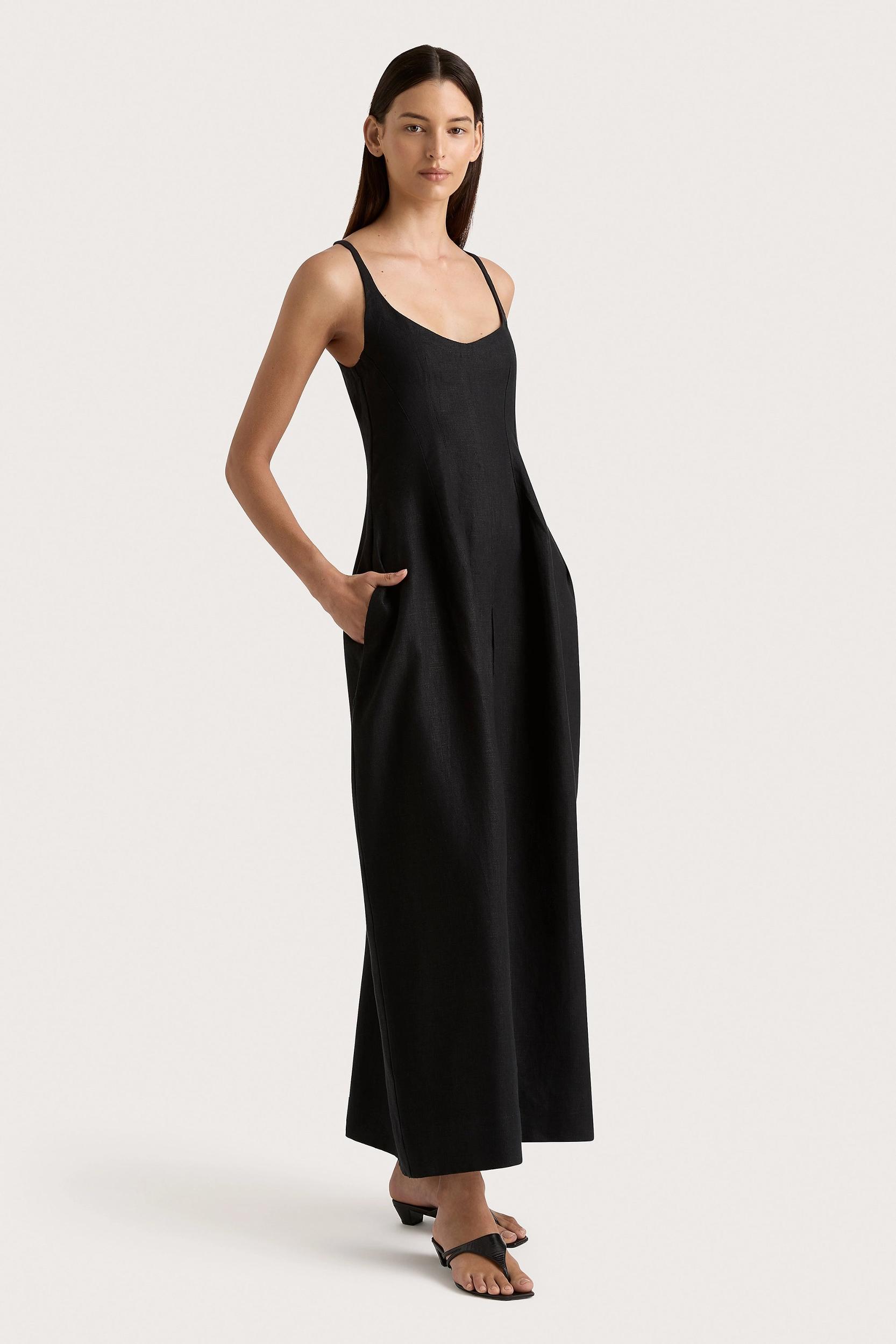 Sanne Midi Dress Black - Final Sale Product Image
