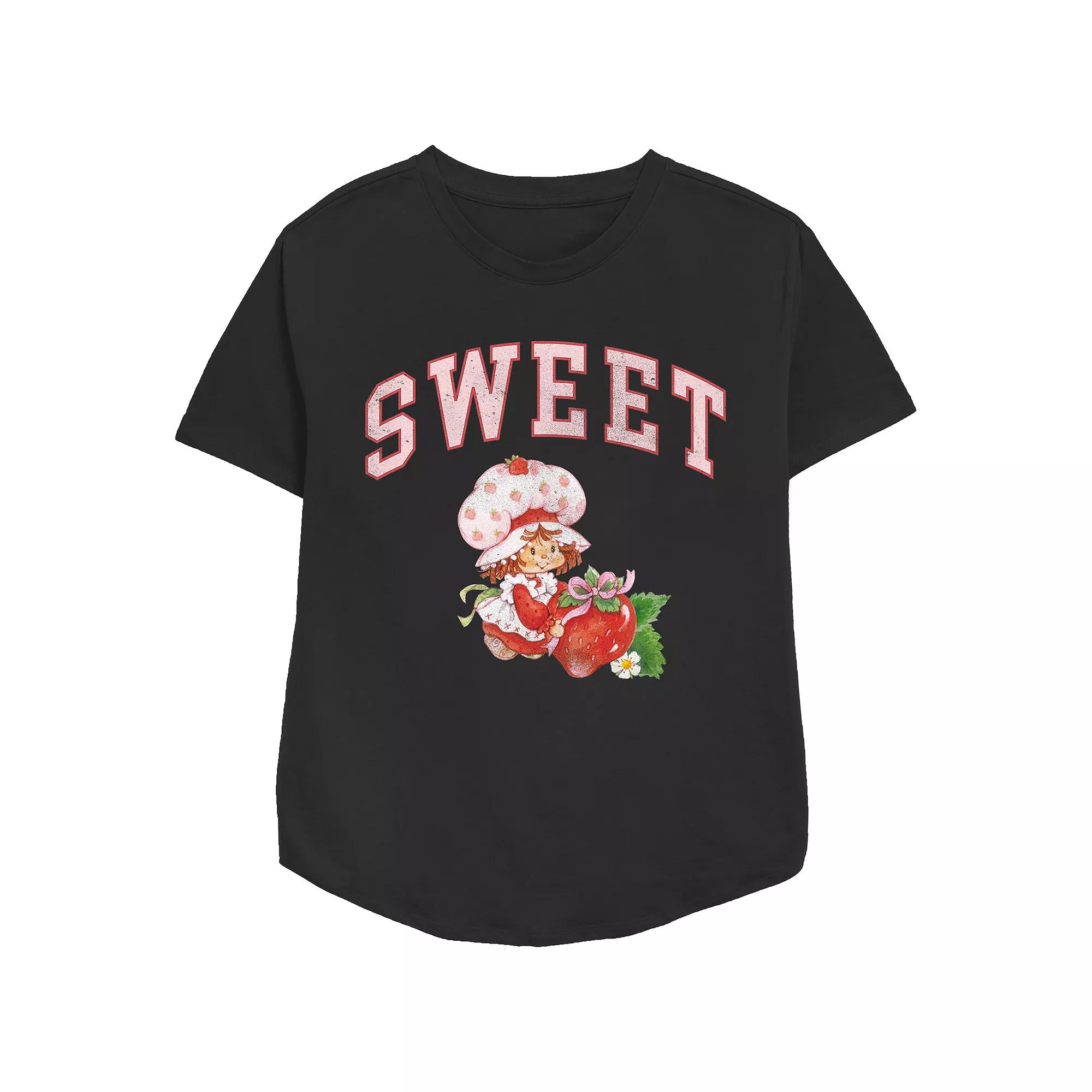 Women's Strawberry Shortcake Sweet Relaxed Fit Graphic Tee, Girl's,  Product Image