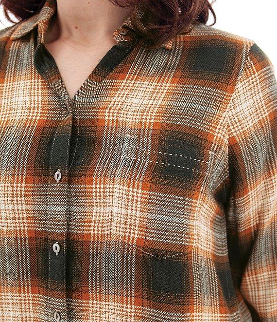 Aventura Braelin Woven Plaid Collared Long Sleeve Shirt Product Image