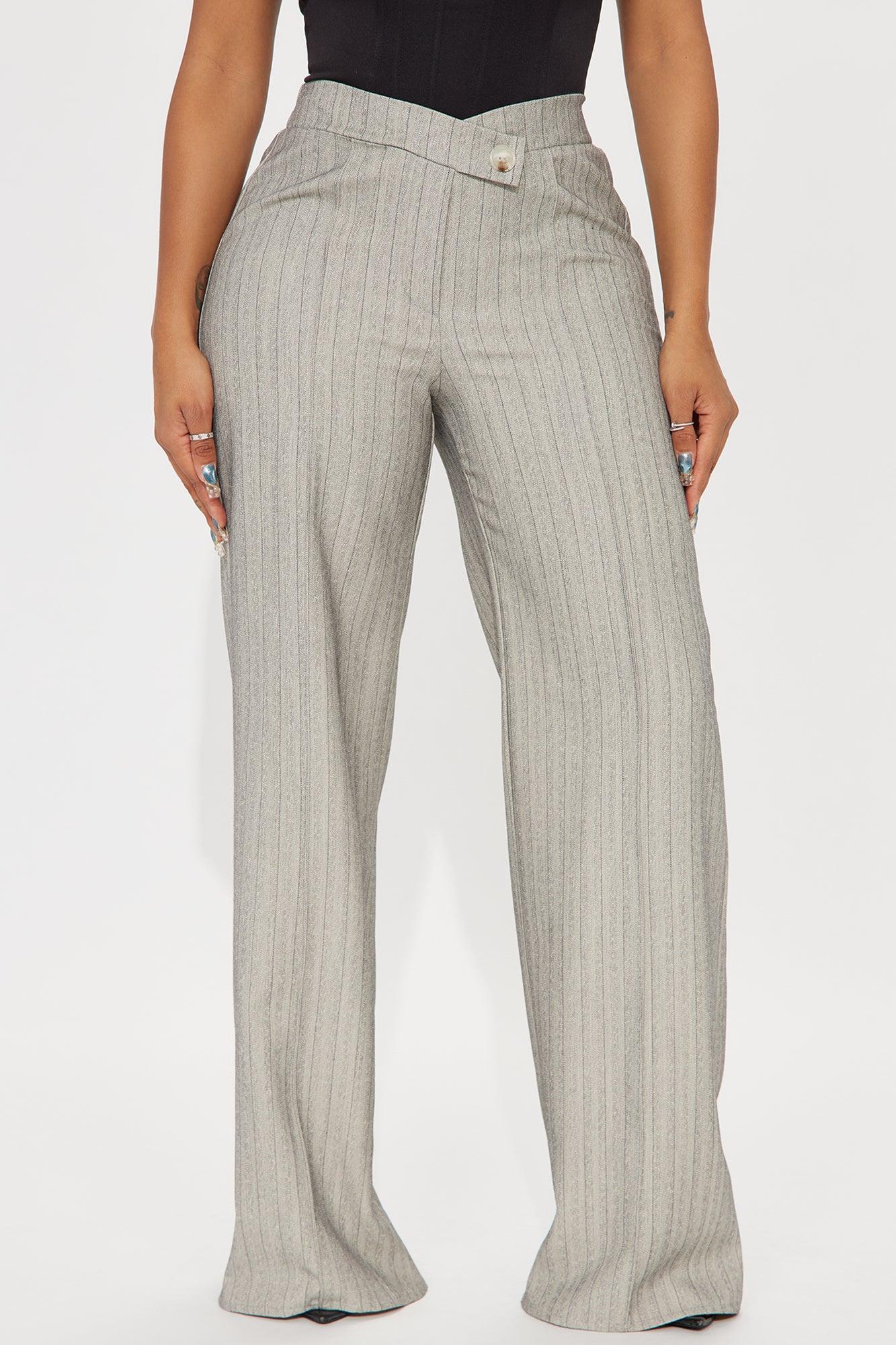Call On Me Wide Leg Trouser - Grey/combo Product Image