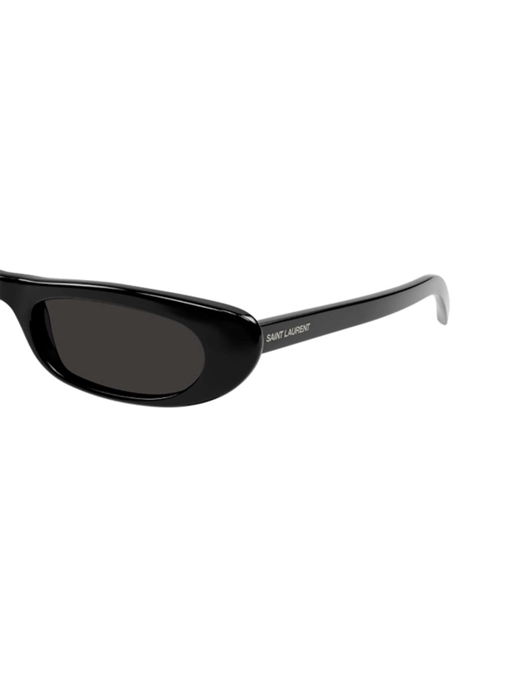 SAINT LAURENT Sl 557 Shade Oval Sunglasses In Black Product Image