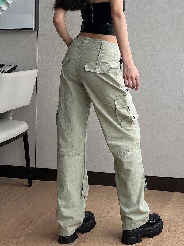 Low Waist Baggy Parachute Cargo Pants Product Image