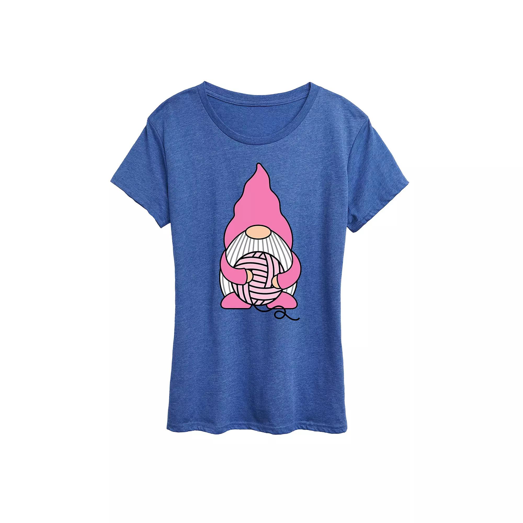 Women's Knitting Gnome Graphic Tee,  Product Image