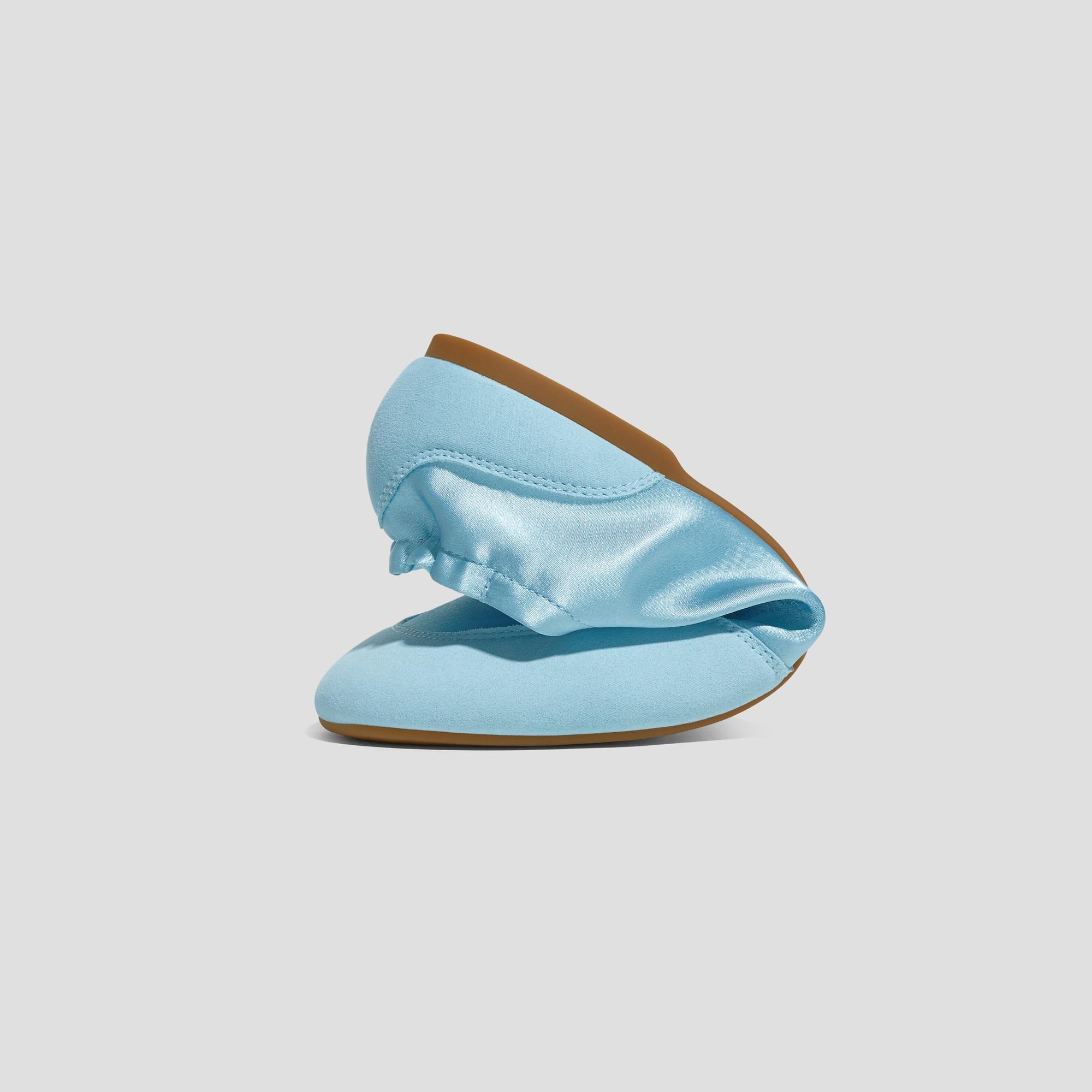 Square-Toe Lace-Up Satin Sneakerina (Cristina) Product Image