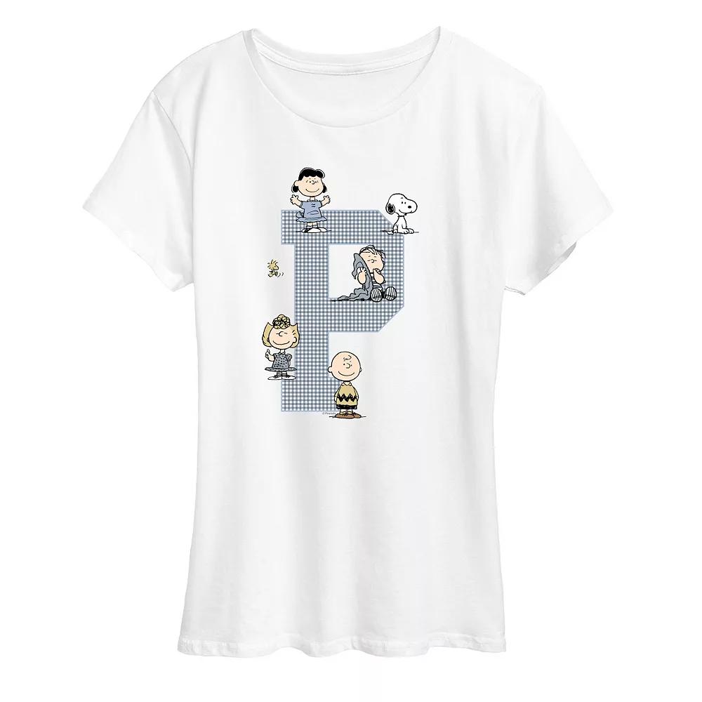 Women's Peanuts Collegiate Letterman Graphic Tee,  Product Image