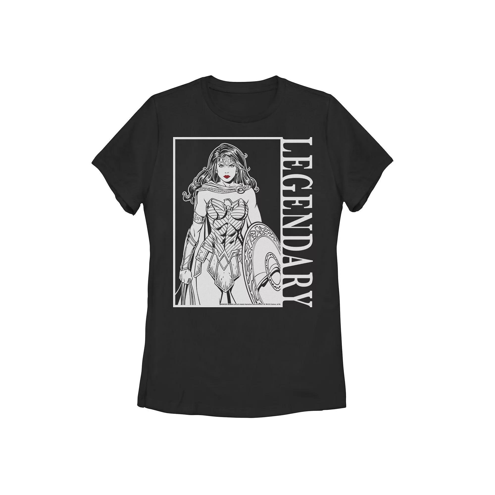 Juniors' DC Comics Wonder Woman Legendary Poster Graphic Tee, Girl's, Size: XXL, Black Product Image