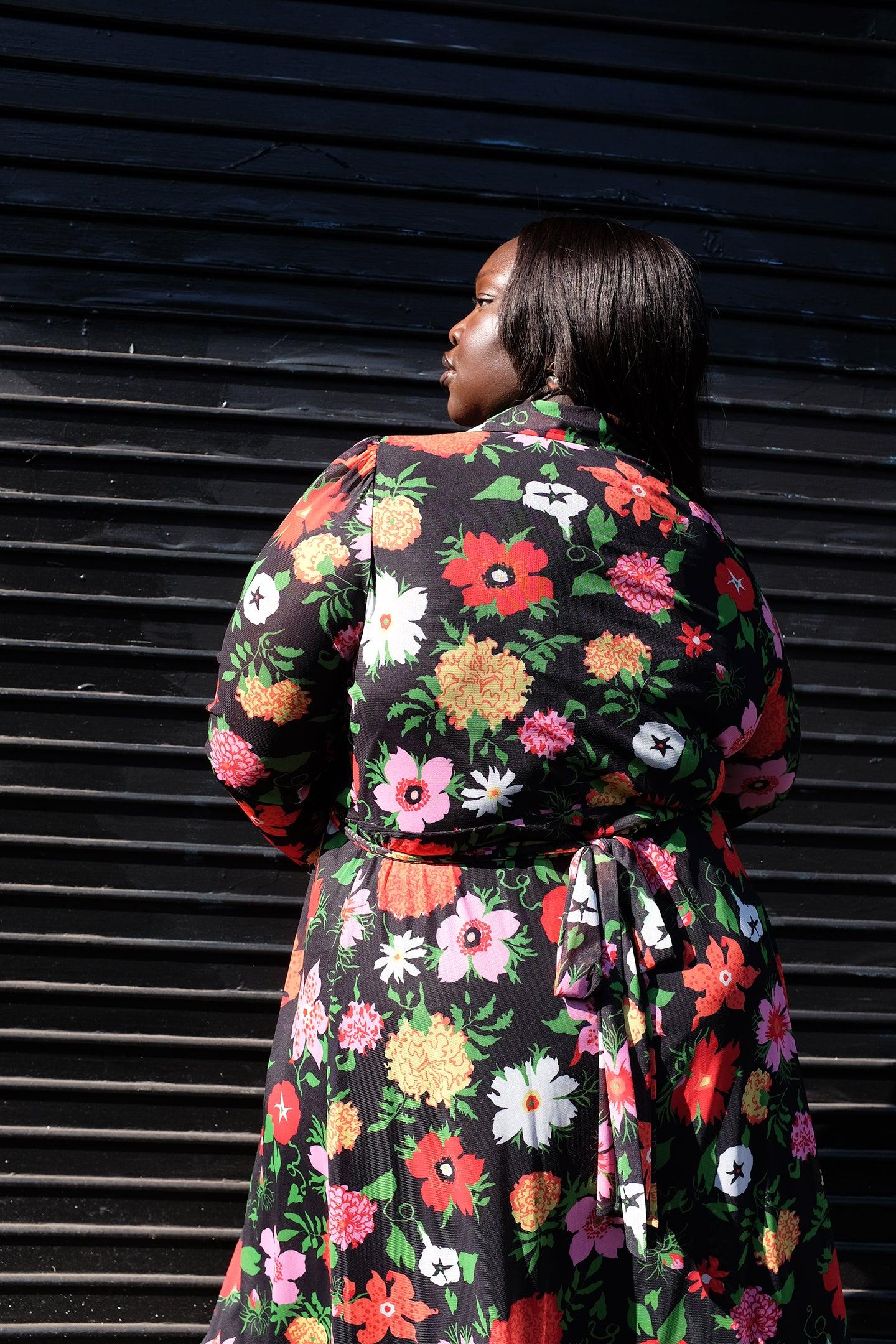 Enid Wrap Dress - Mills Floral Product Image