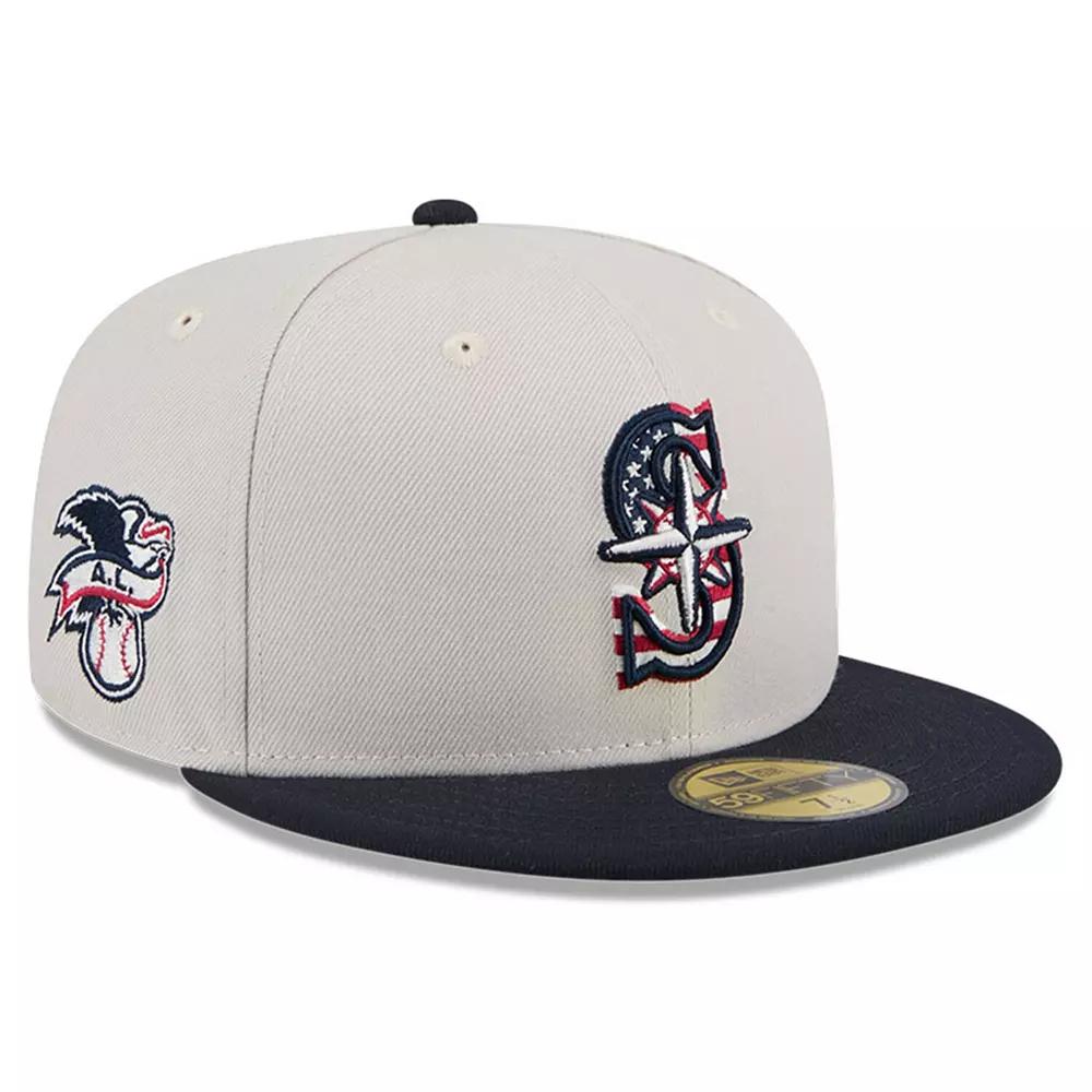 Men's New Era Khaki/Red St. Louis Cardinals 2024 Fourth of July 59FIFTY Fitted Hat,  Product Image