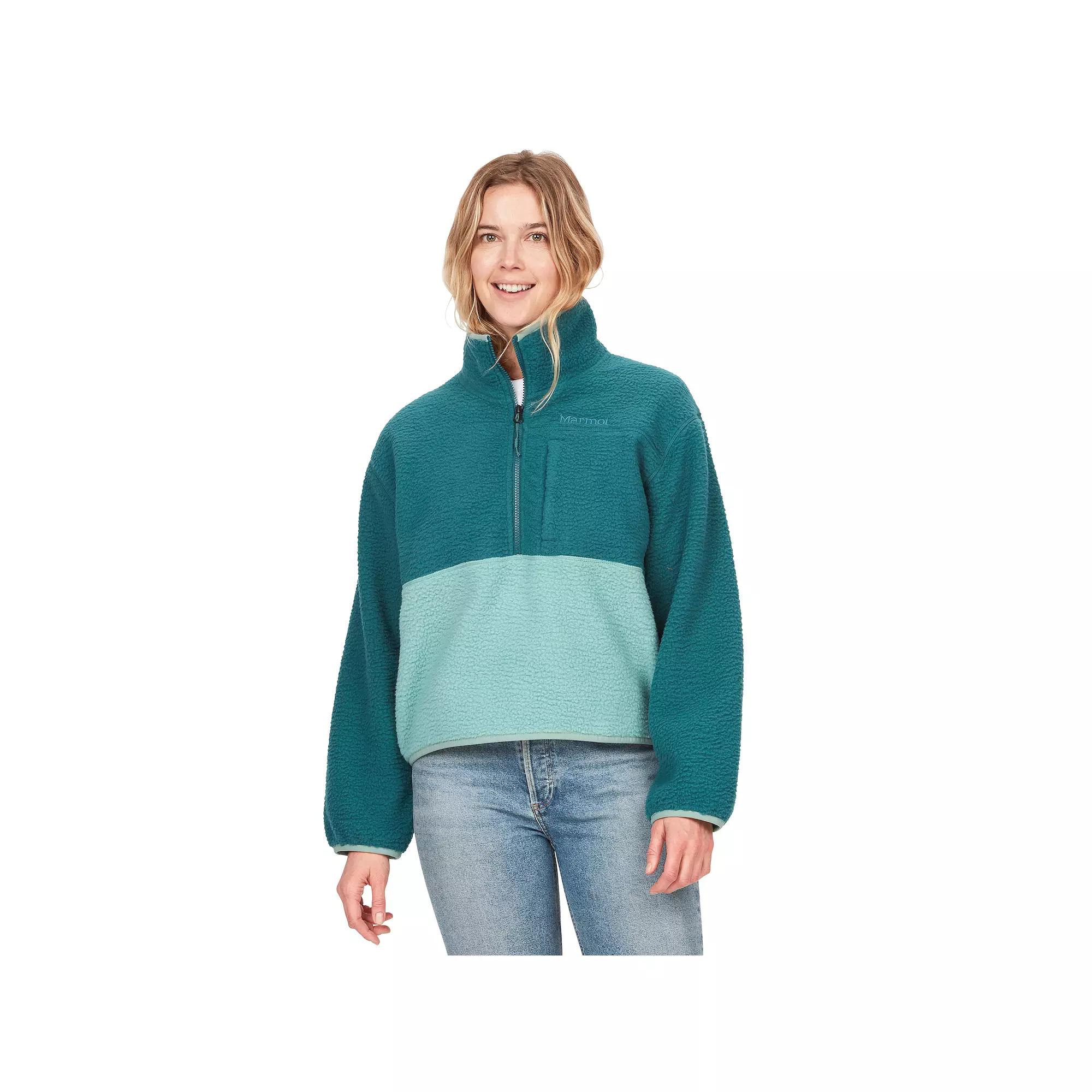 Women's Aros Half Zip Fleece Pullover, Size: Medium, Dark Jungle Product Image
