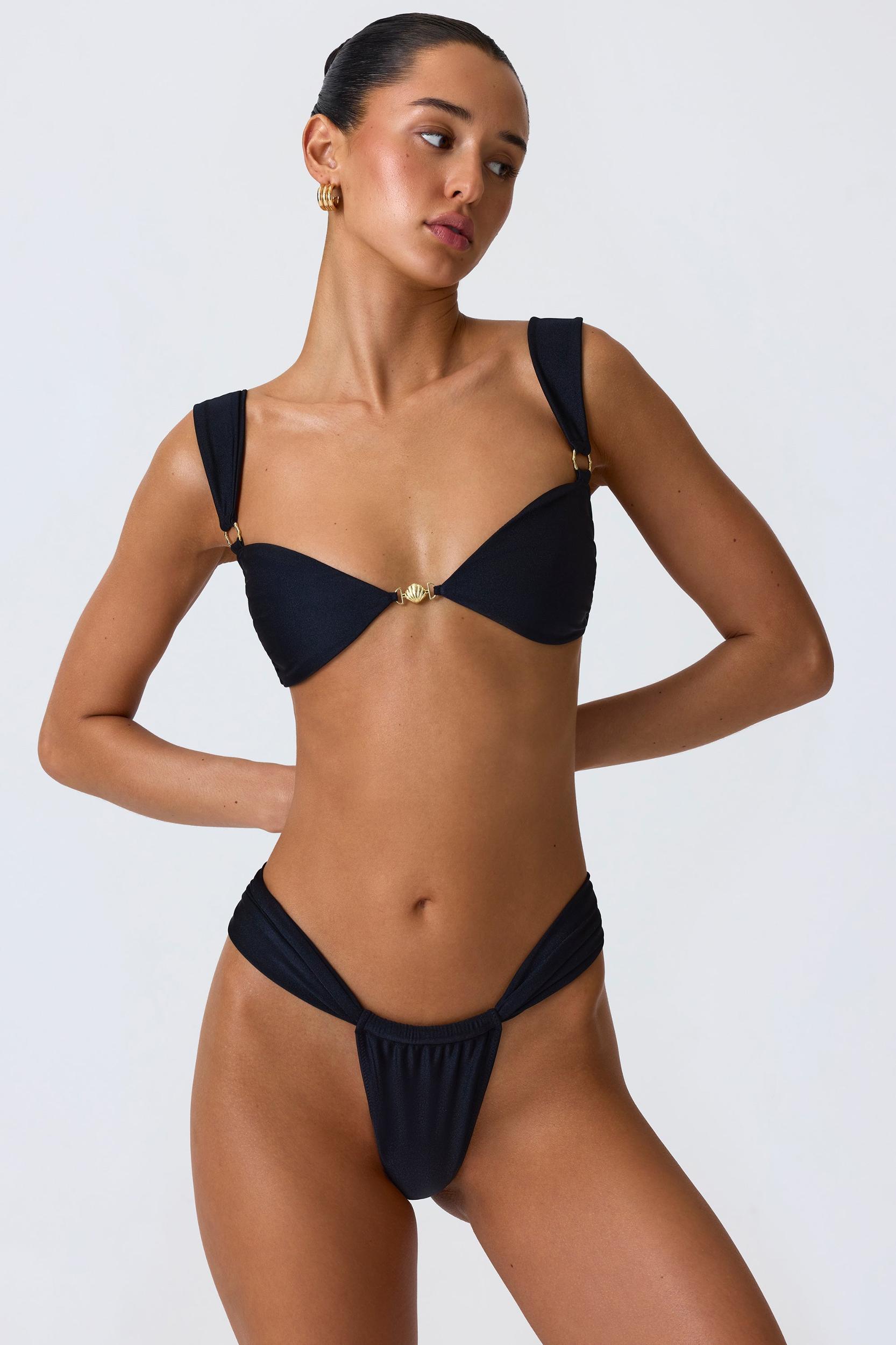 Cheeky Bikini Bottoms in Black Product Image