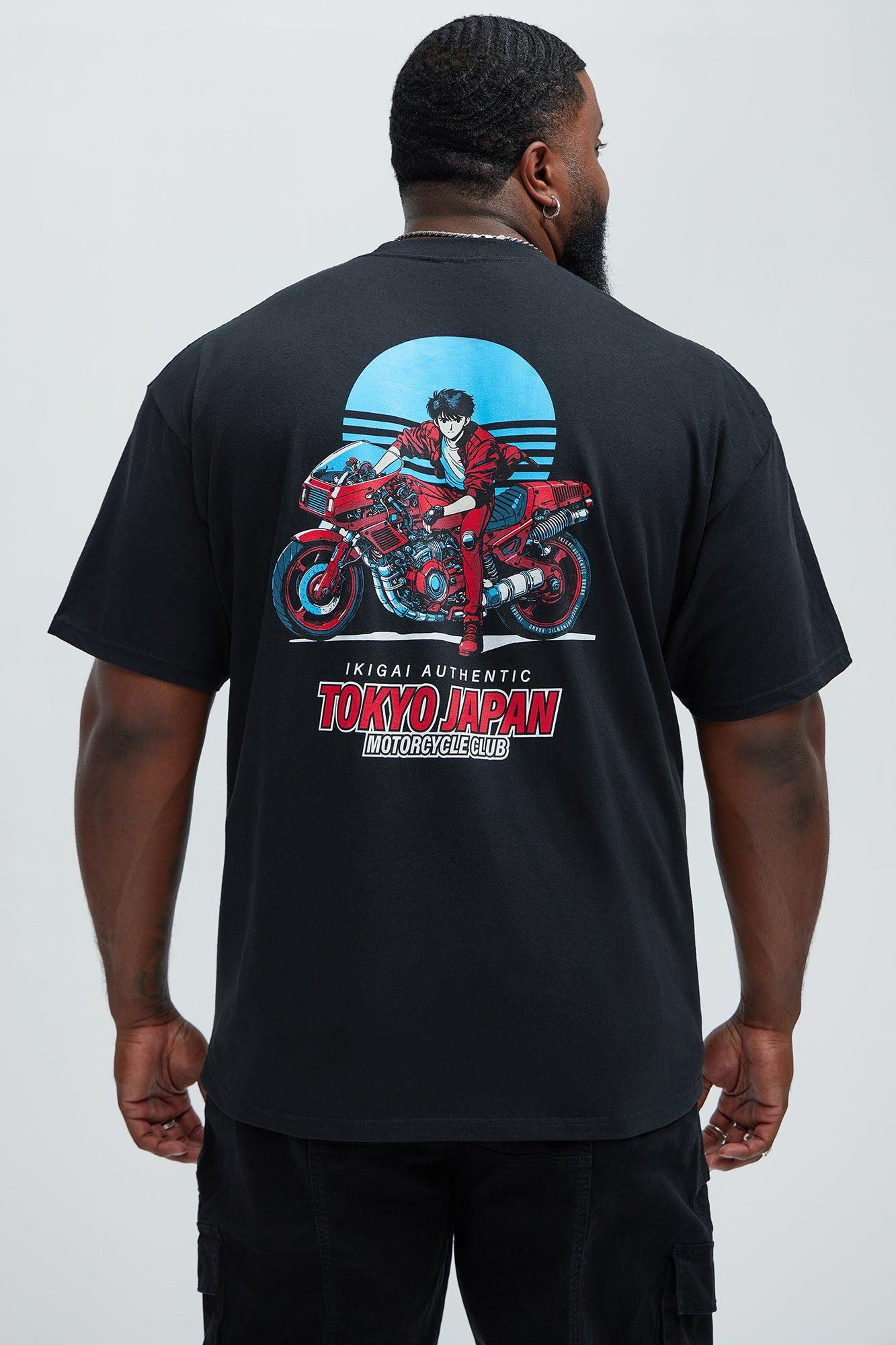 Anime Moto Club Short Sleeve Tee - Black Product Image