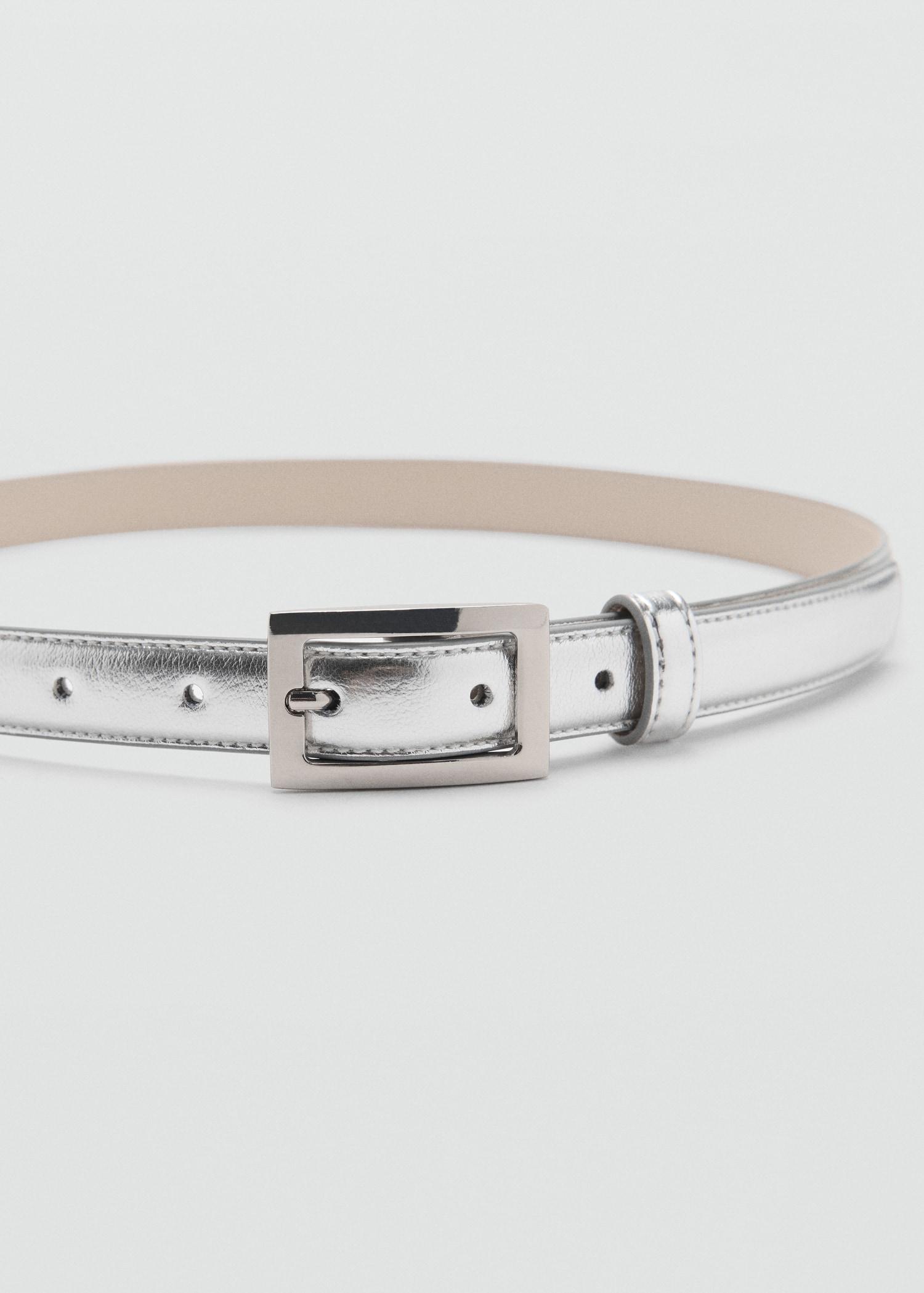Square buckle belt - Women | MANGO USA Product Image