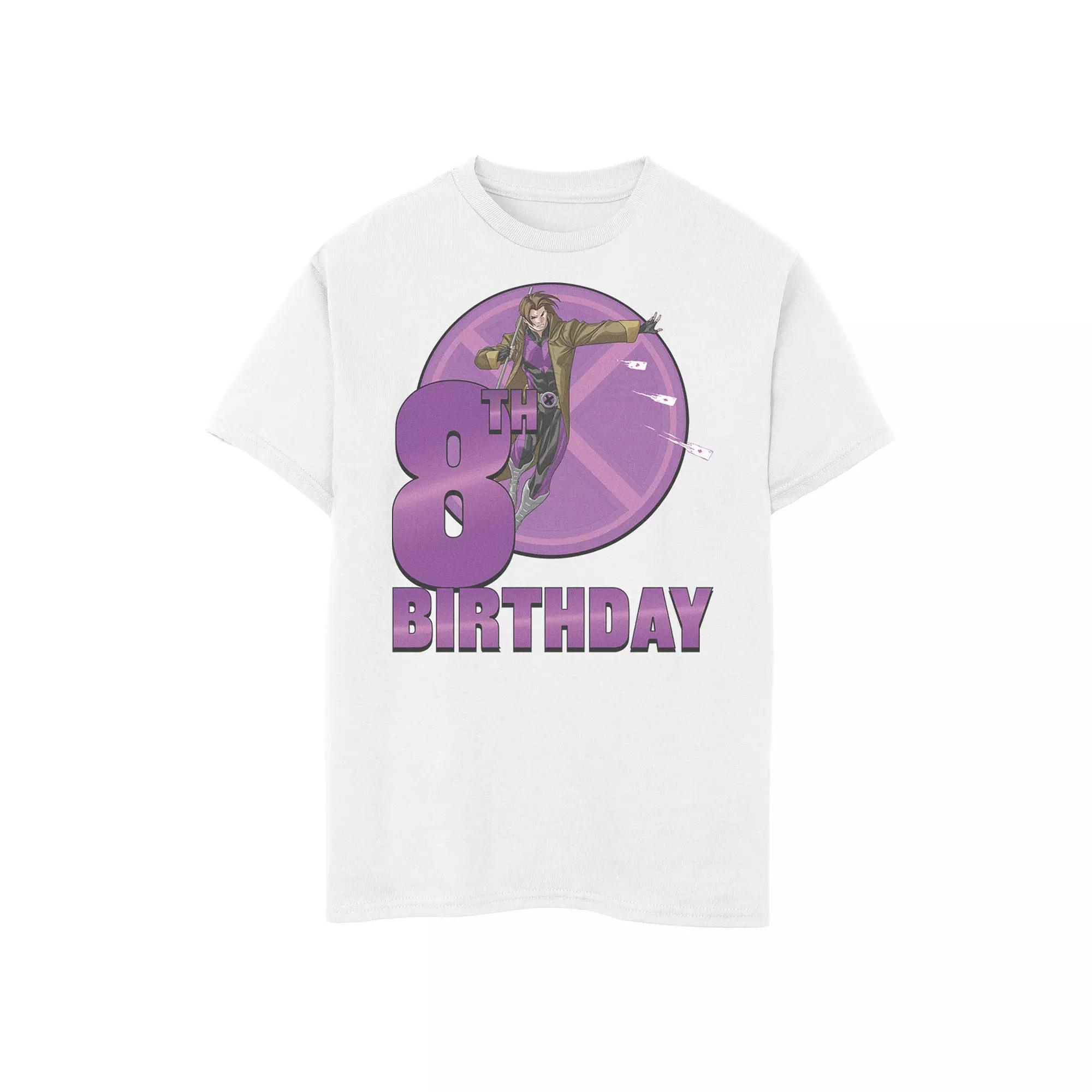 Boys 8-20 Marvel X-Men Gambit 8th Birthday Badge Graphic Tee, Boy's, Size: Medium, White Product Image