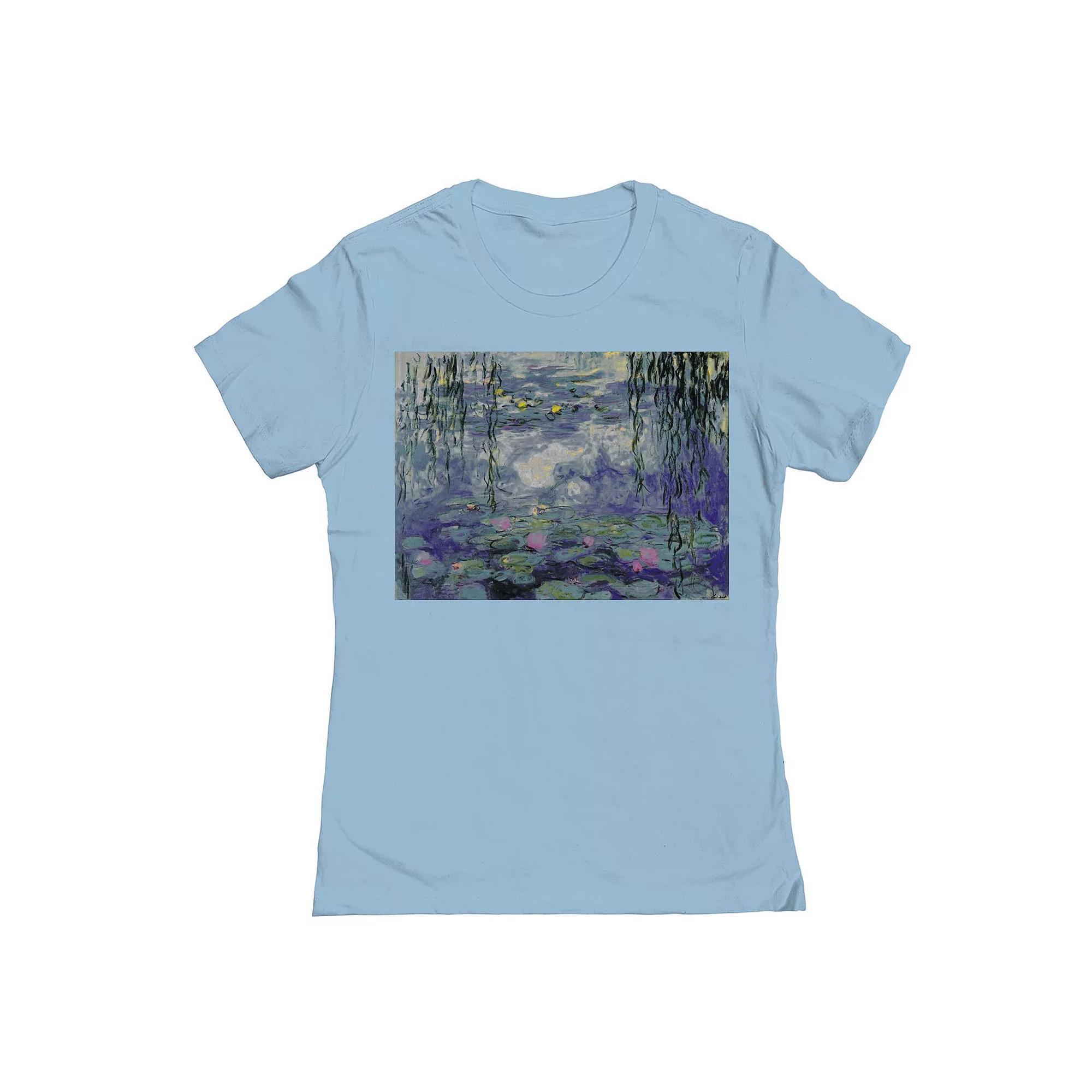 Junior's Water Lillies Womens Graphic Tee, Girl's, Size: Medium, Powder Blue Product Image