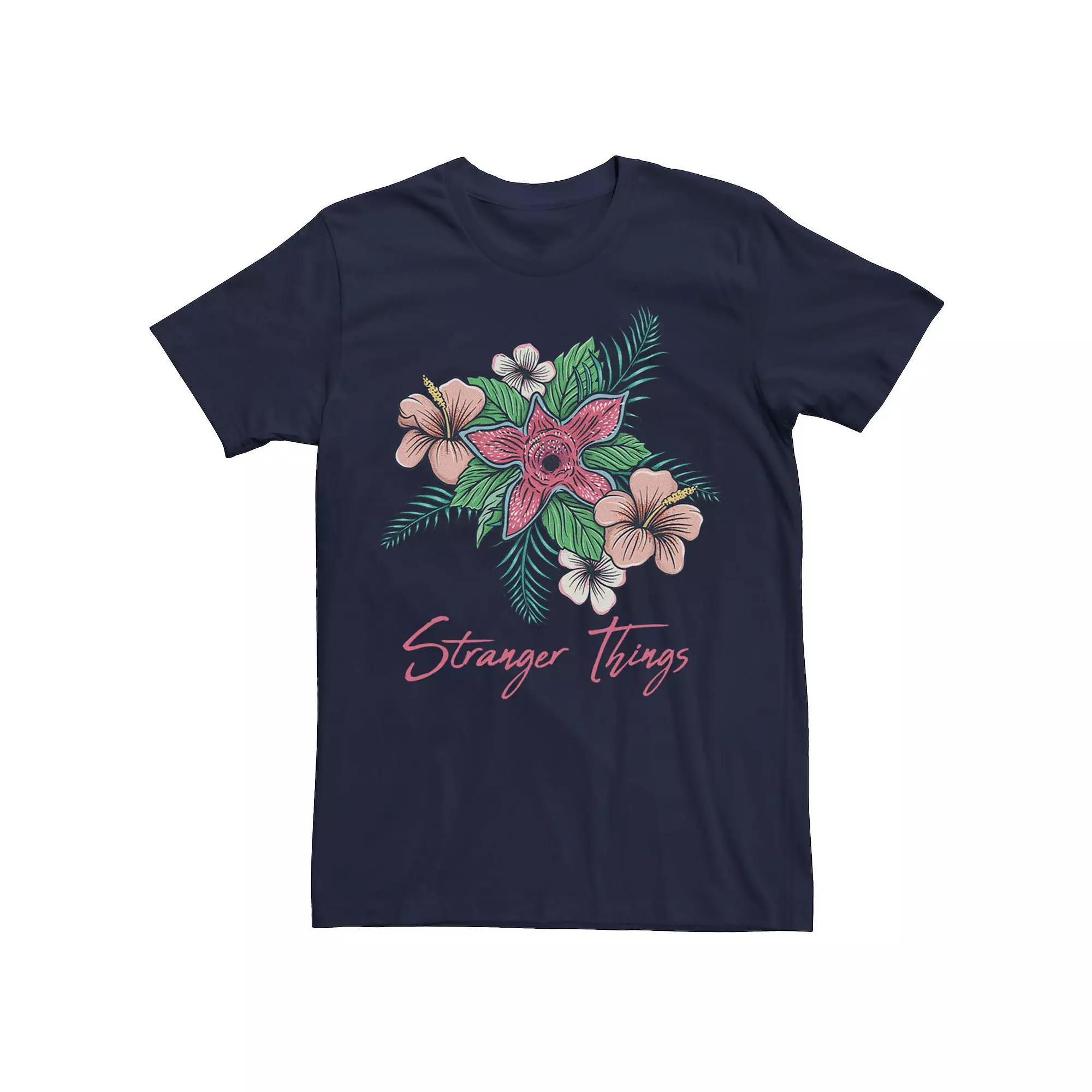Men's Netflix Stranger Things Floral Demogorgon Face Tee,  Product Image