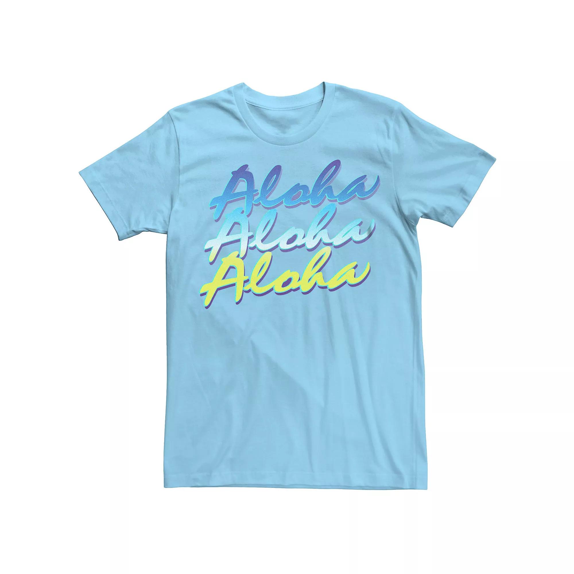 Men's Aloha Stacked Gradient Graphic Tee,  Product Image