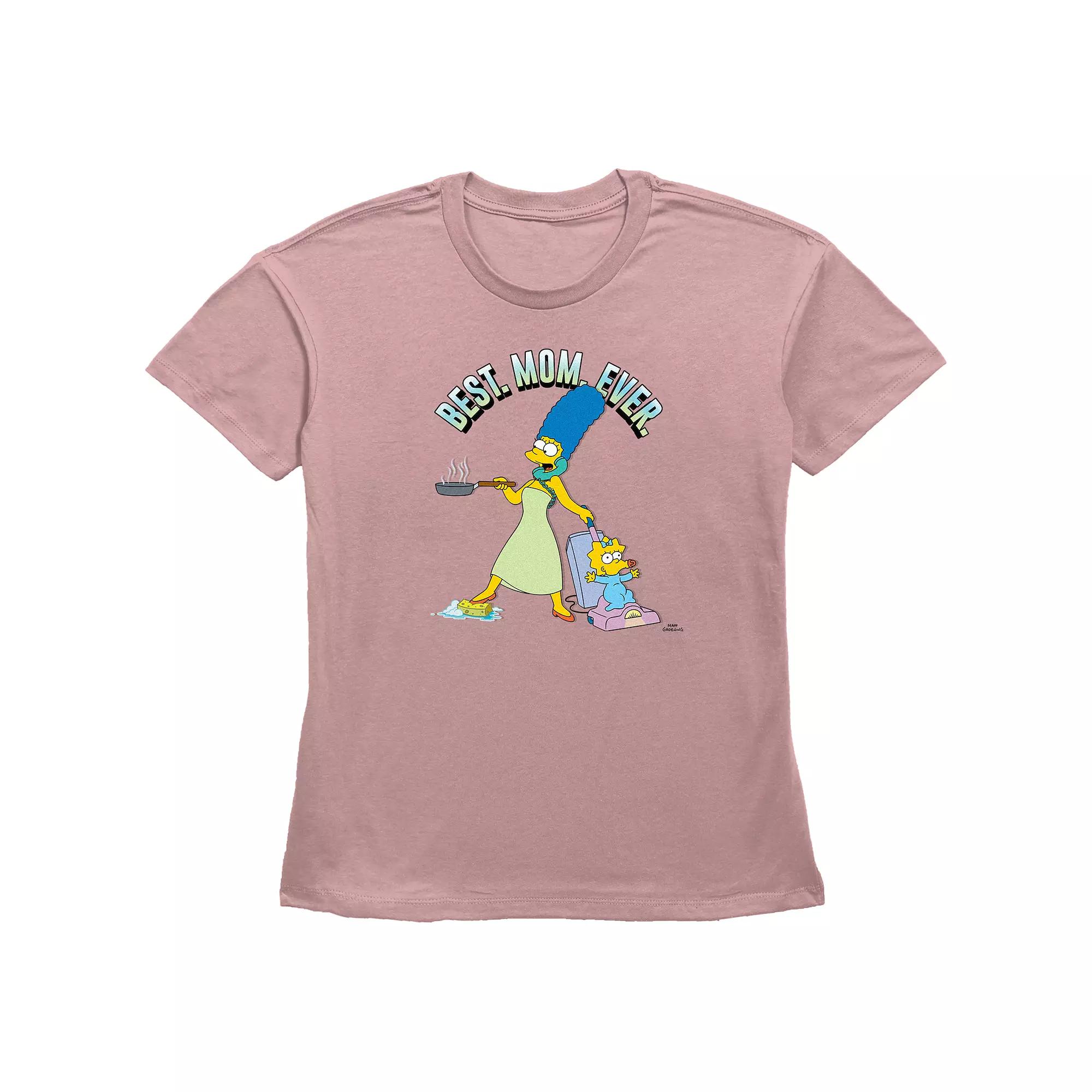 Women's The Simpsons Best Mom Ever Basic Fit Graphic Tee,  Product Image