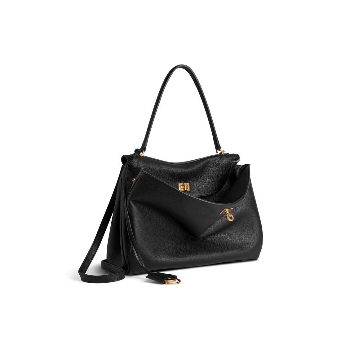 Women's Rodeo Handbag Medium Grained Calfskin in Black Product Image