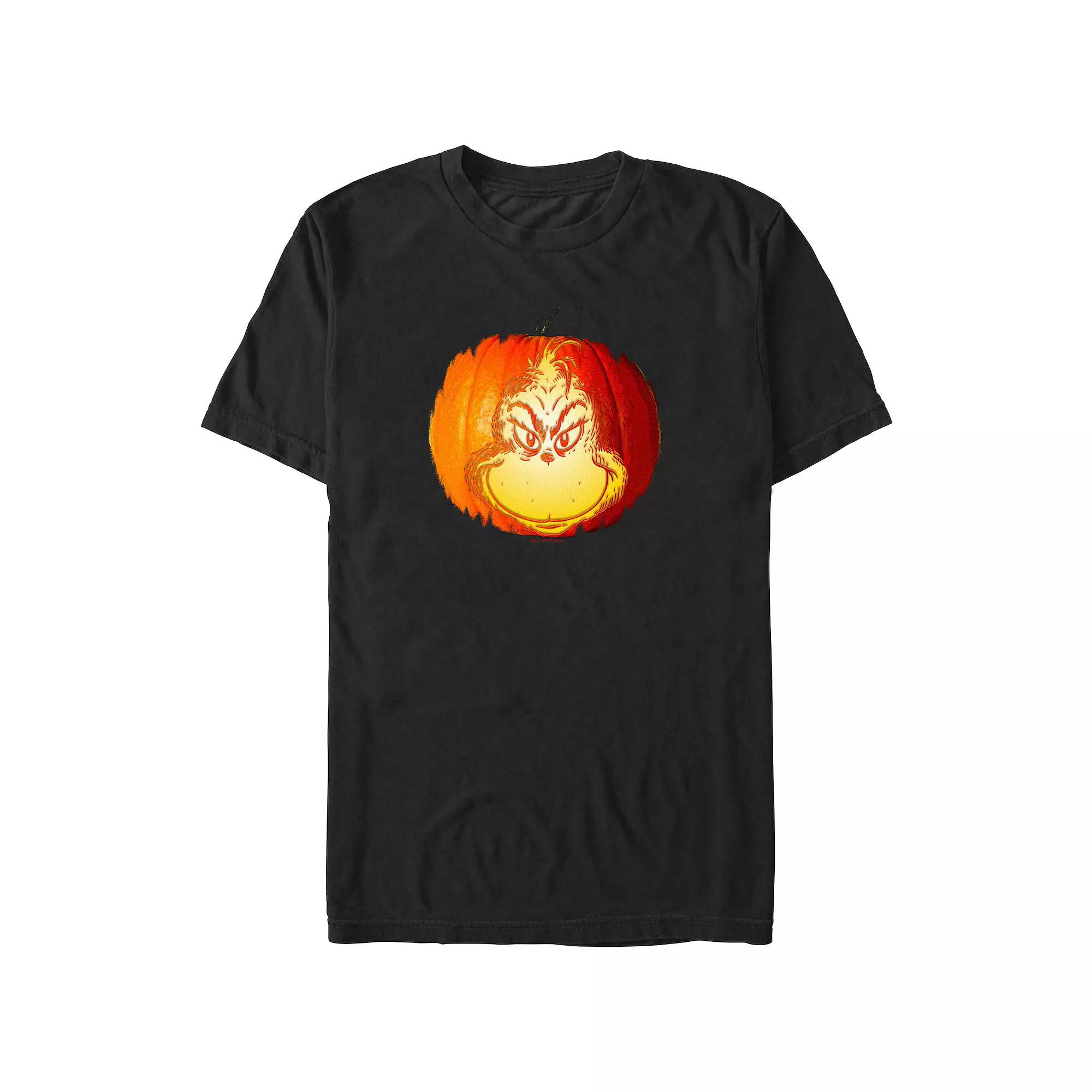 Men's Dr. Seuss Grinch Jack O Lantern Graphic Tee,  Product Image