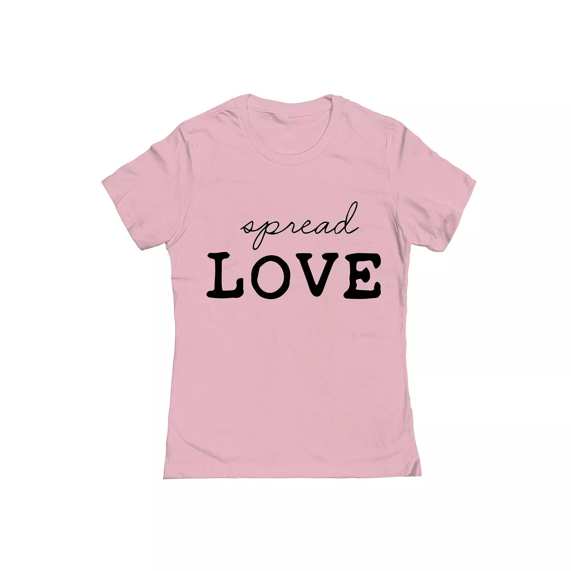 Junior's Grayson Threads The Label Spread Love Valentine's Day Graphic Tee, Women's,  Product Image